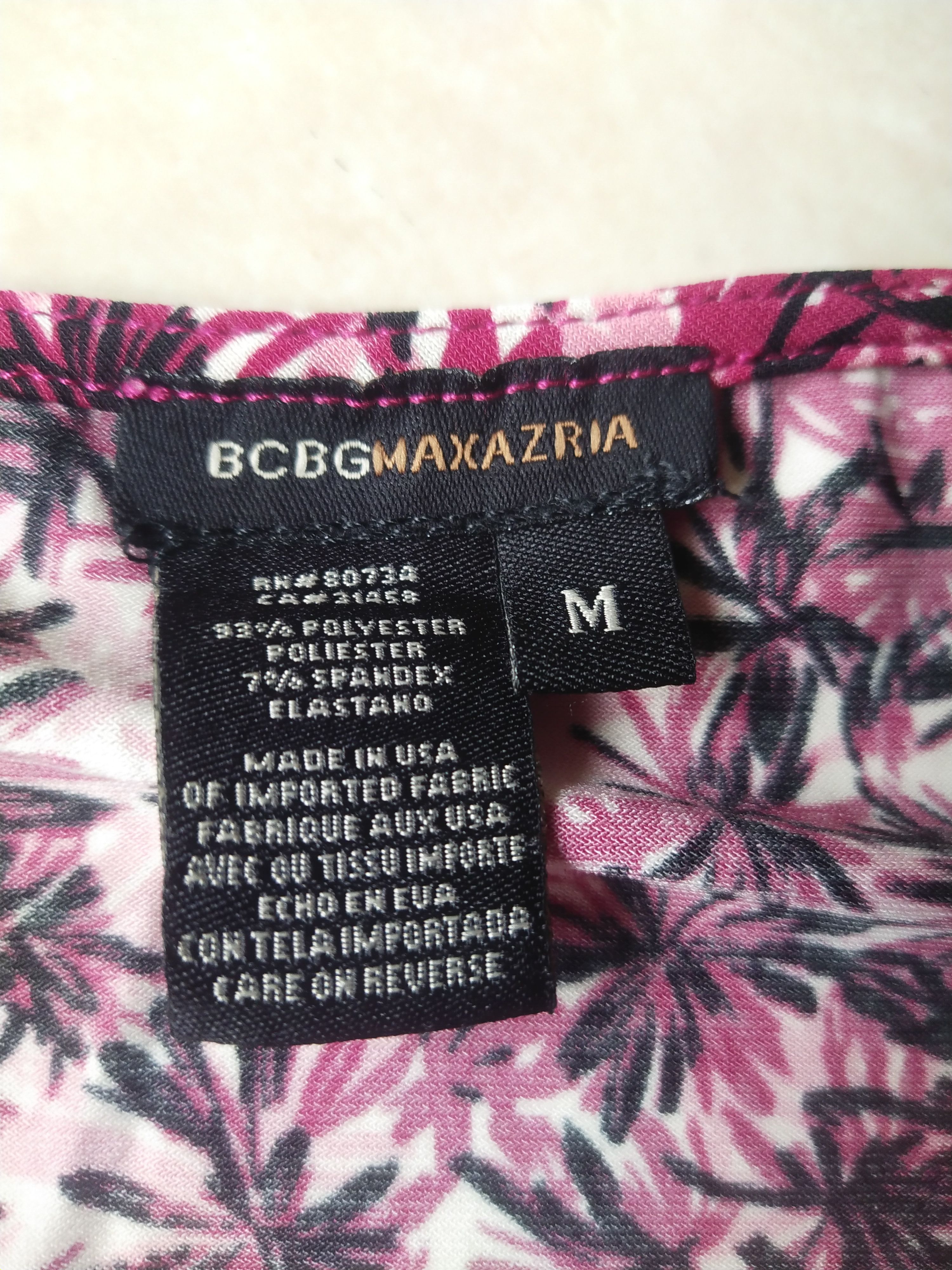 Bcbgmaxazria Y2K BCBGMAXAZRIA Slinky Ruched Floral V-Neck Top Size M / US 6-8 / IT 42-44 - 6 Thumbnail