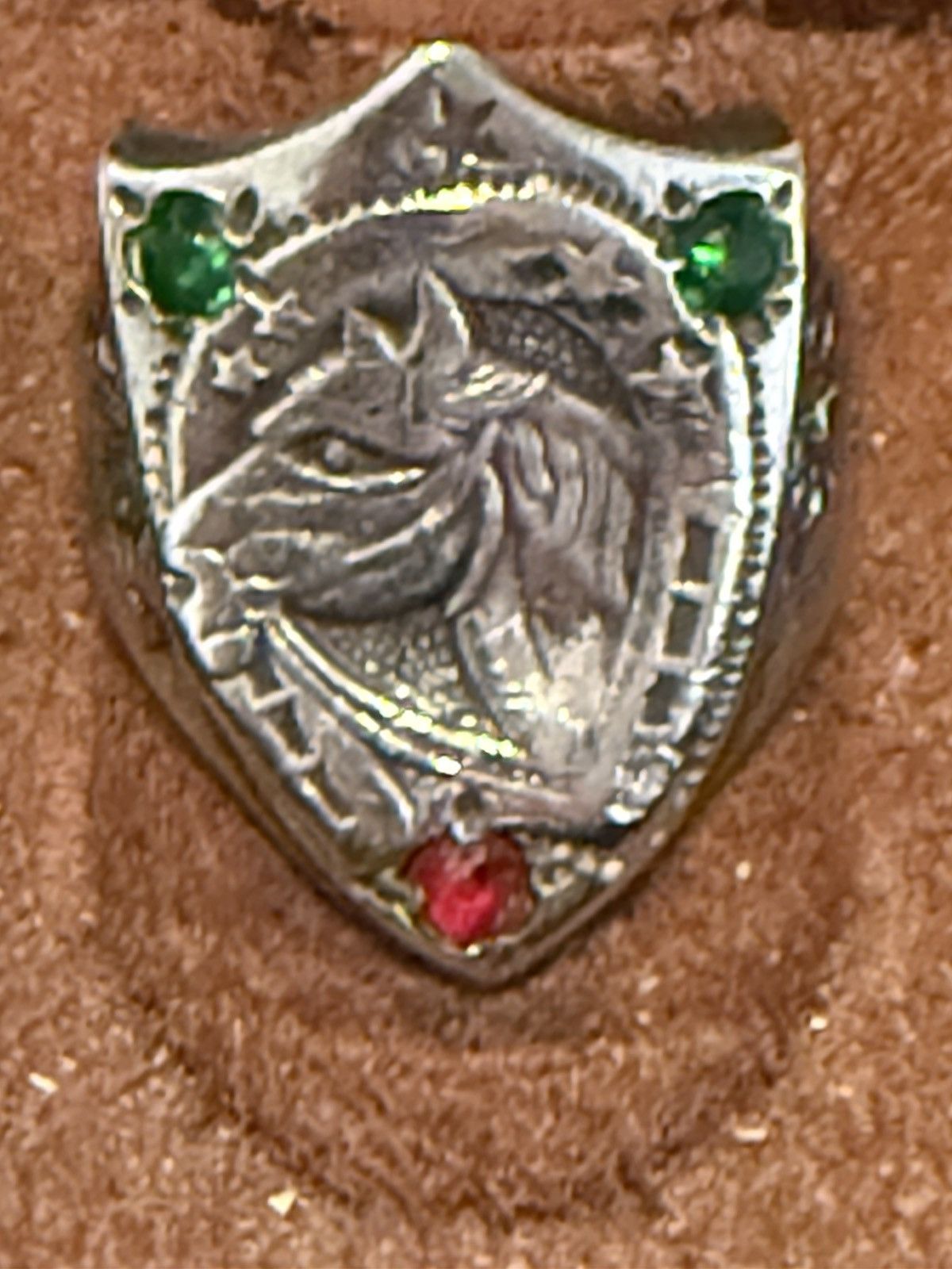 Vintage Very Rare 1946 WW2 Korea Horseshoe Silver ring Size ONE SIZE - 1 Thumbnail