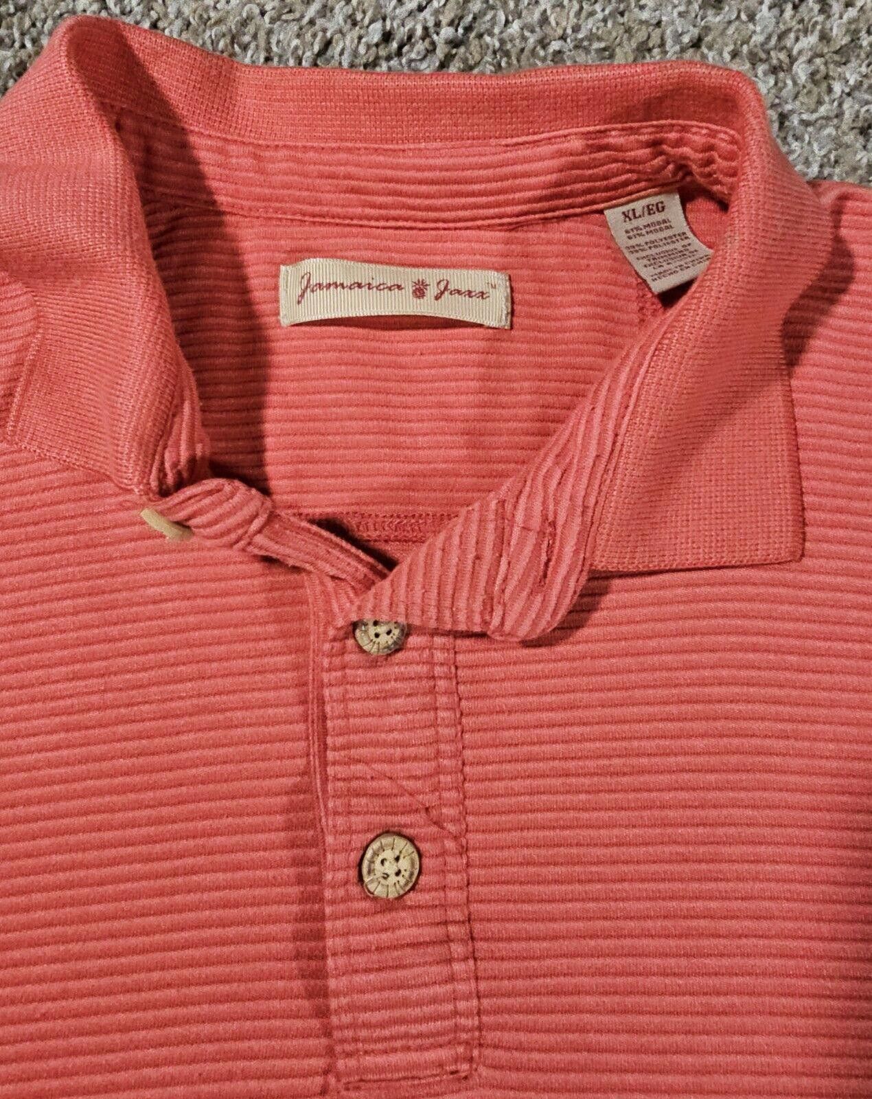 Designer Jamaica Jaxx Men’s XL Short Sleeve Salmon Modal Polo Shirt Size US XL / EU 56 / 4 - 2 Thumbnail
