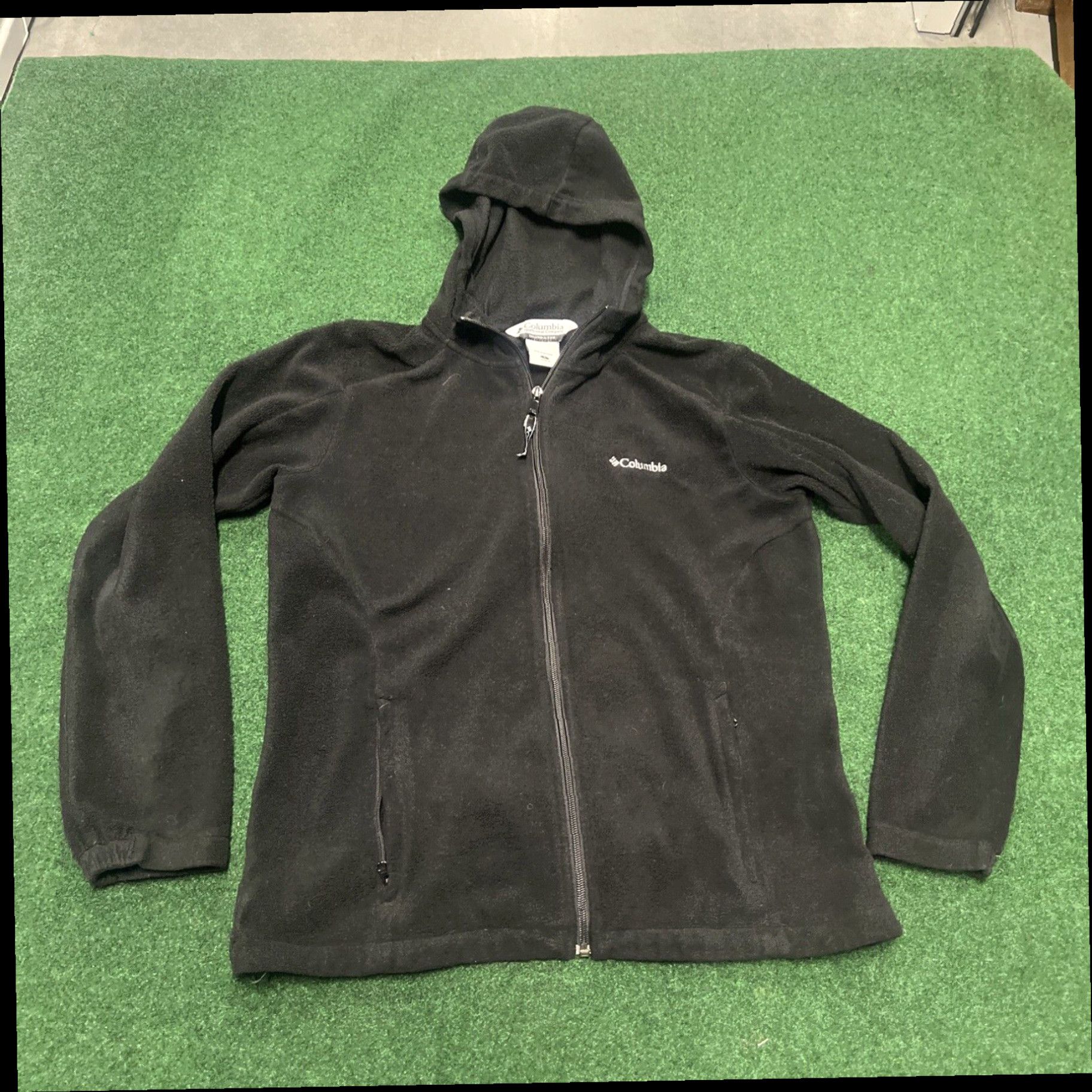 Vintage Columbia Hoodie Womens Large Black Hooded Zip Up Outdoor Casual Sweatshirt Fleec Size L / US 10 / IT 46 - 1 Thumbnail