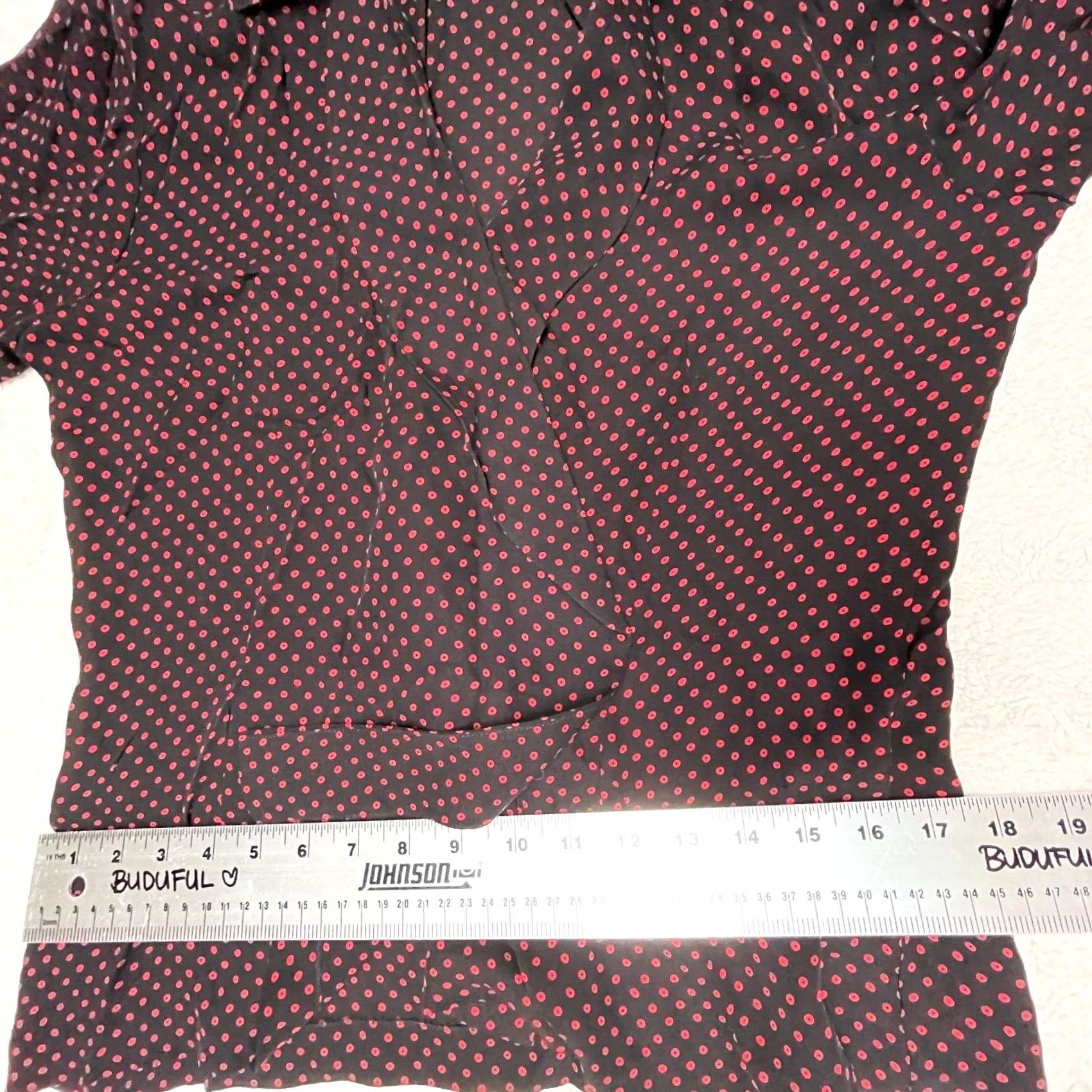 Vintage Worth Blouse Shirt Adults 8 Black Red Polka Dot Silk Wrap Long Sleeve Womens Size M / US 6-8 / IT 42-44 - 6 Thumbnail