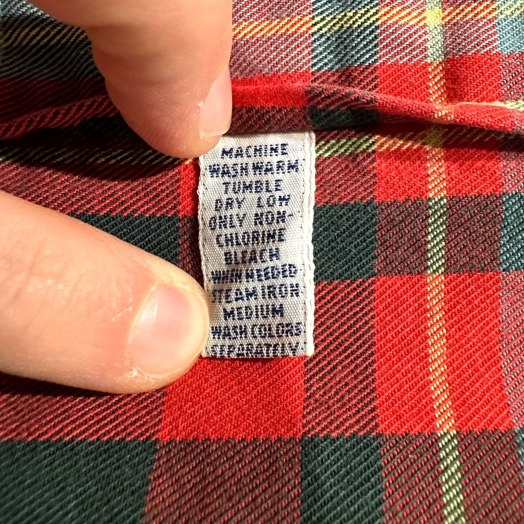 Ralph Lauren Vintage Ralph Lauren Shirt Mens XL Red Green Plaid Flannel Cotton Button Down Size US XL / EU 56 / 4 - 7 Thumbnail