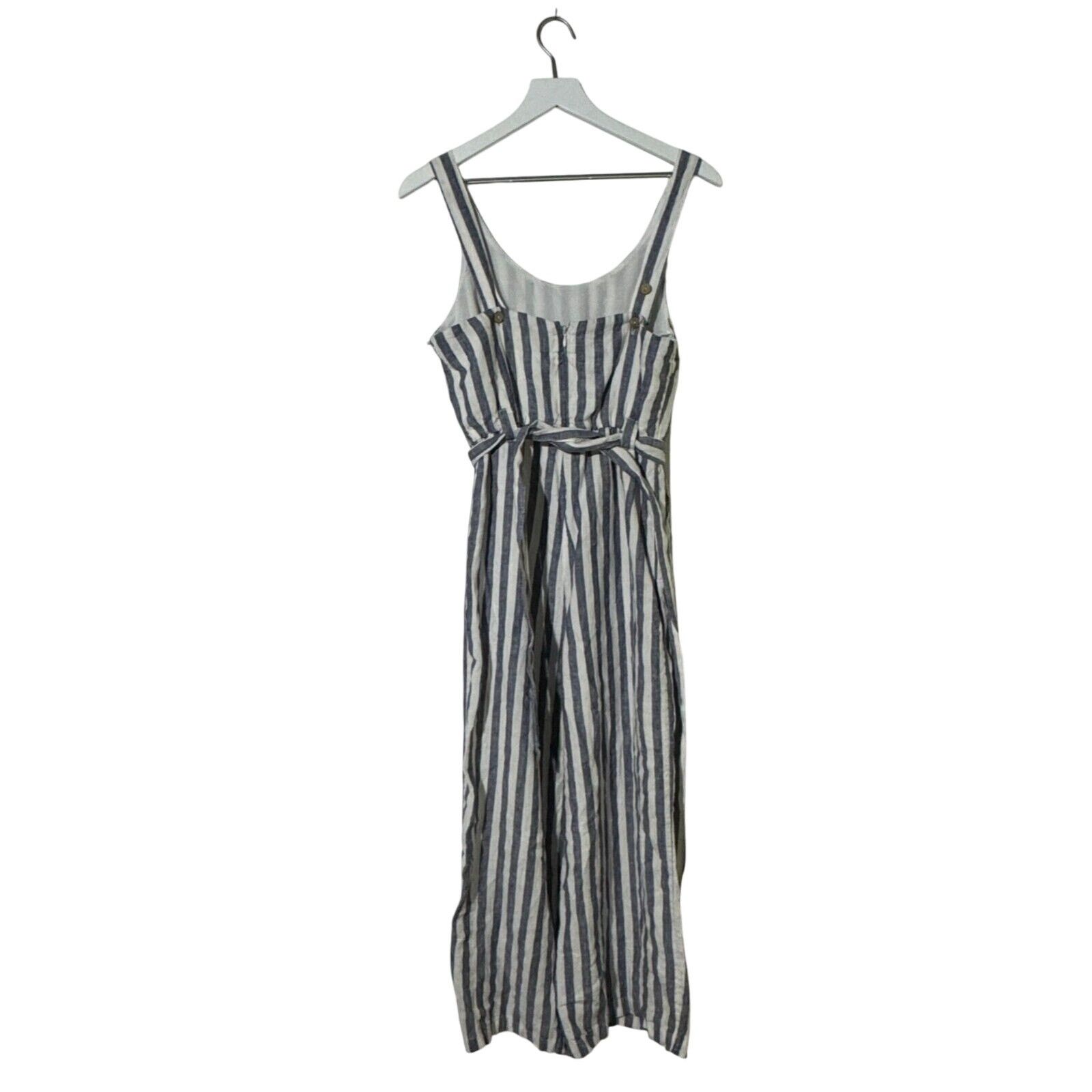 Rachel Zoe Rachel Zoe Jumpsuit Womens 4 NWT Linen Blue White Wide Leg Size 27" / US 4 / IT 40 - 3 Thumbnail