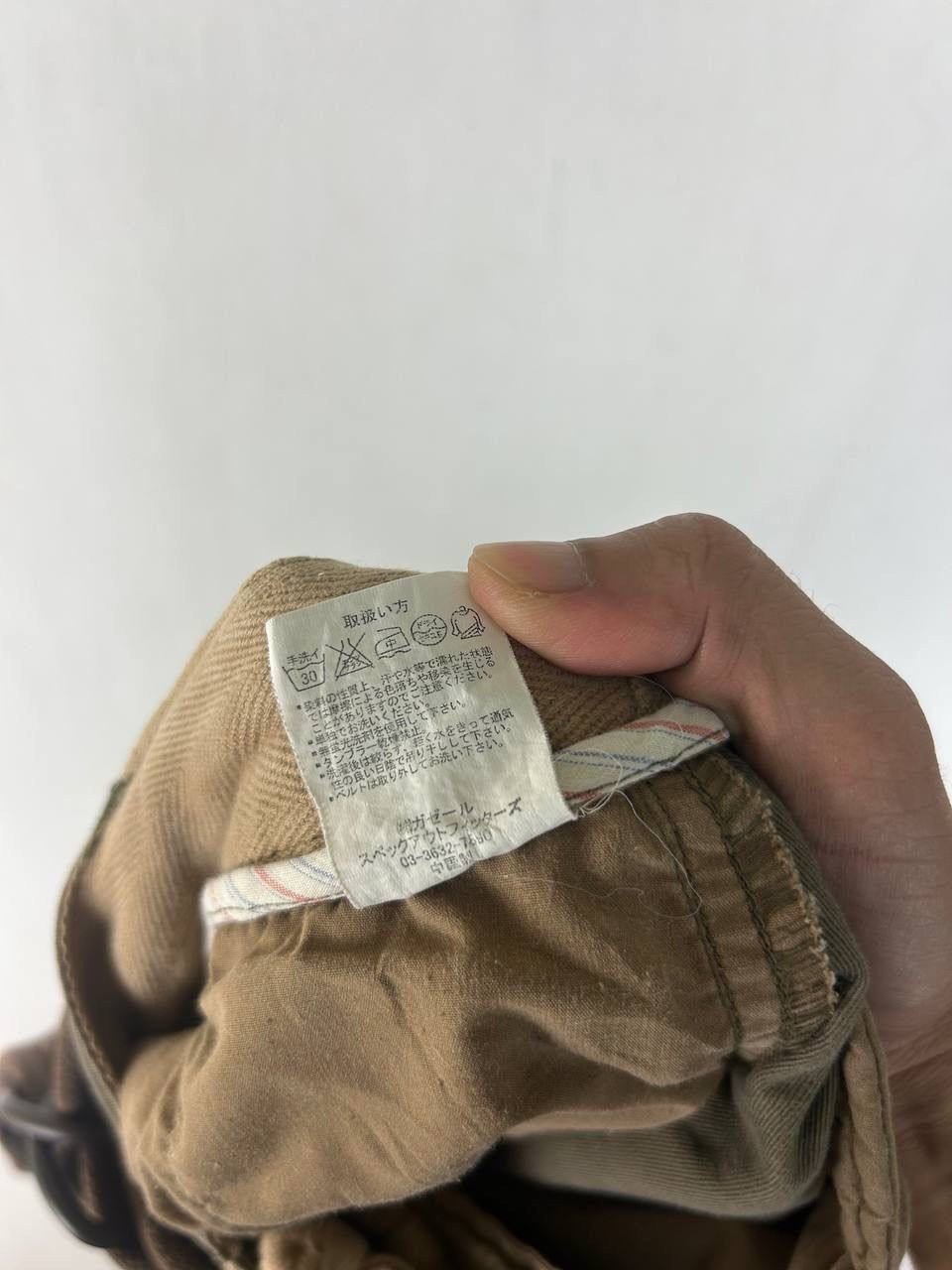Japanese Brand Cargo Pant By Oil Cake , Faded Complete with Belt , Loose Size US 34 / EU 50 - 8 Thumbnail
