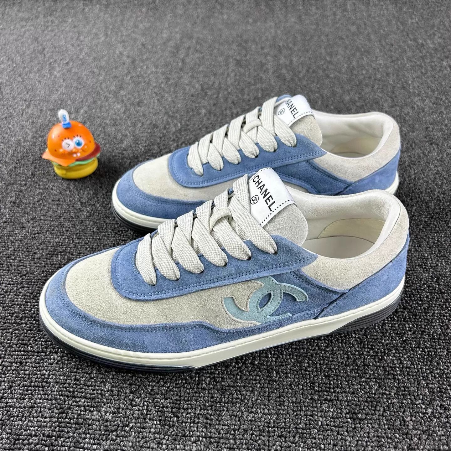 Chanel Chanel 23p Blue Suede Sneakers 38.5 Size US 8 / IT 38 - 1 Thumbnail