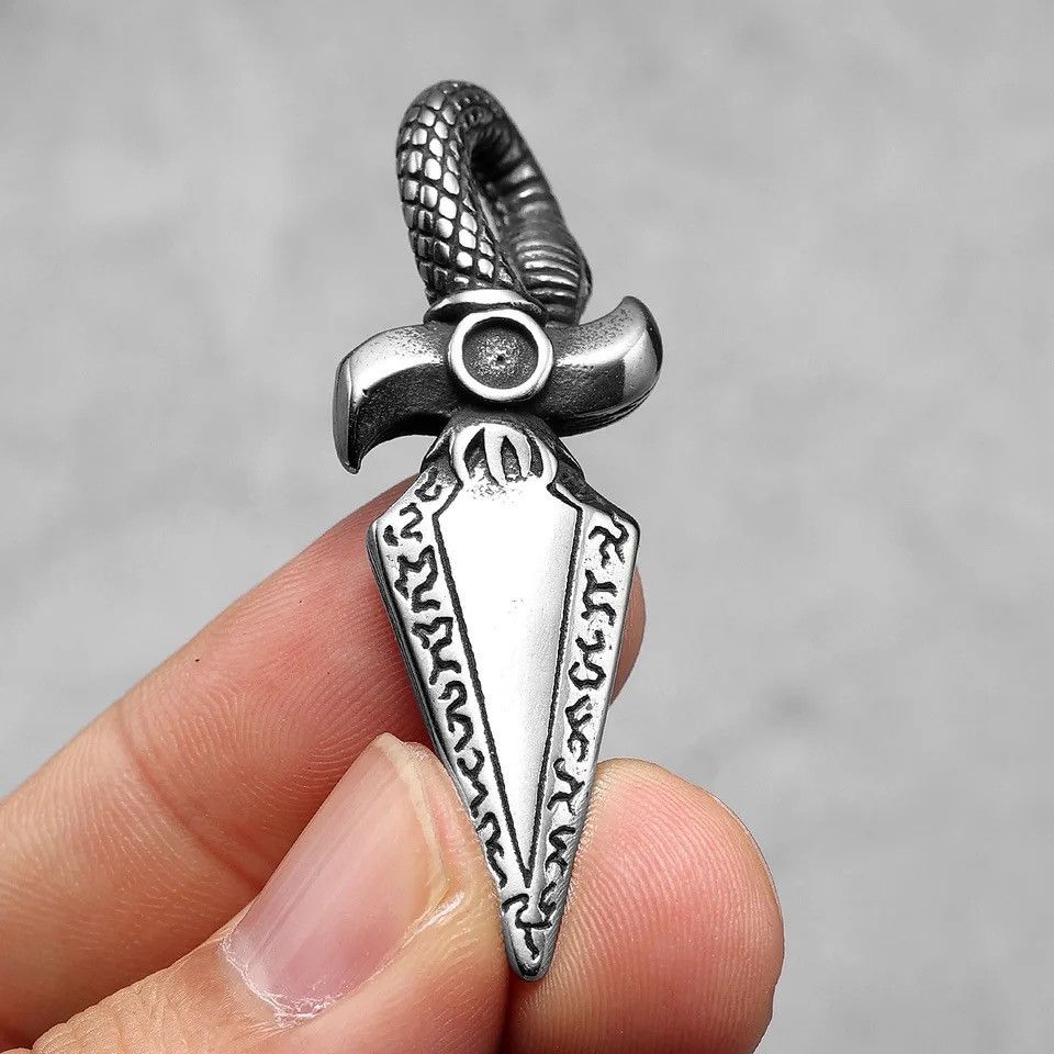 Jewelry Dagger Pendants Retro Snake Knife Necklace Size ONE SIZE - 2 Thumbnail