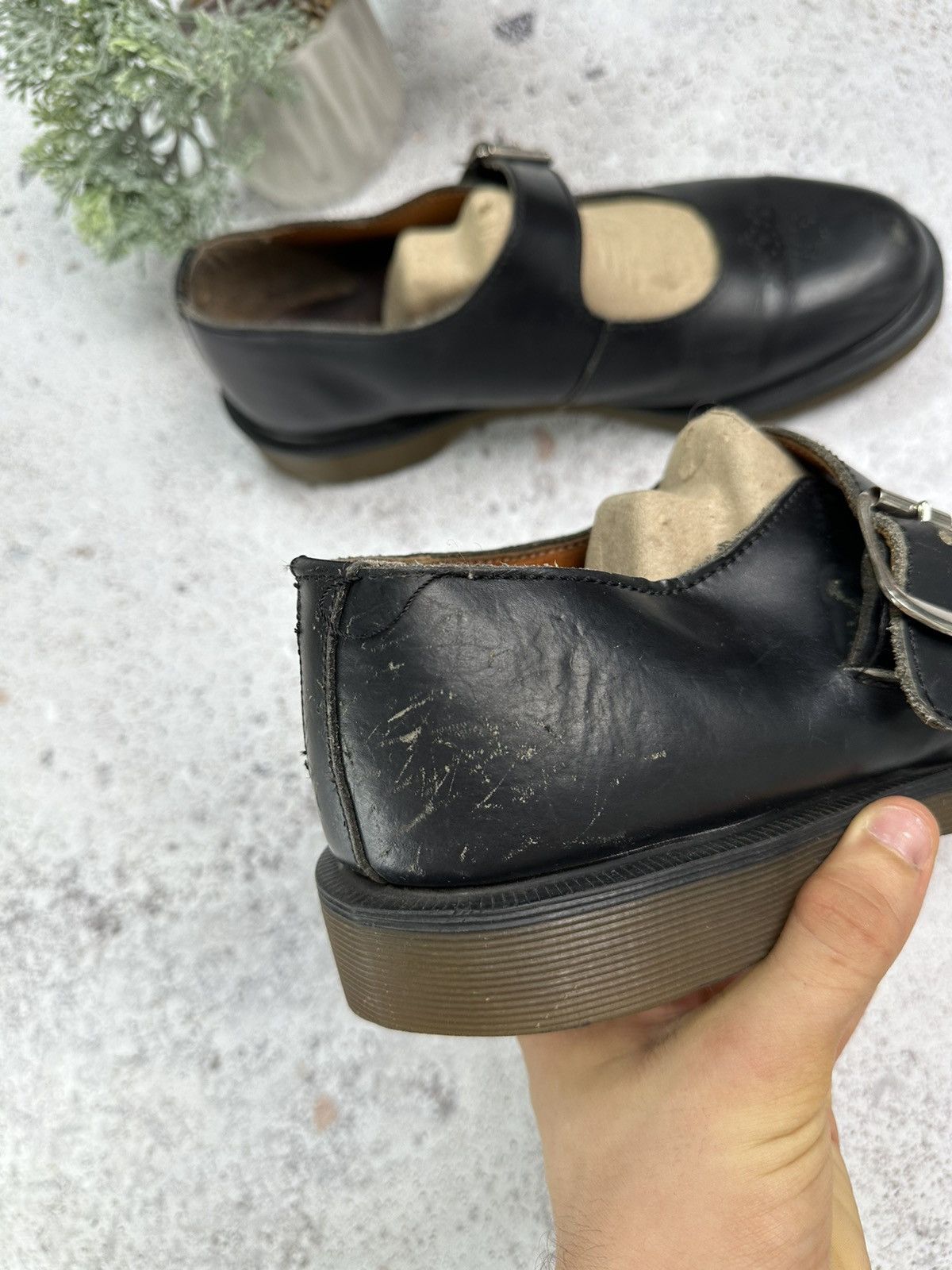 Dr. Martens × Vintage Vintage 90s Dr Martens Goth Chunky Platform Leather Mules 10 Size US 8 / EU 41 - 9 Thumbnail