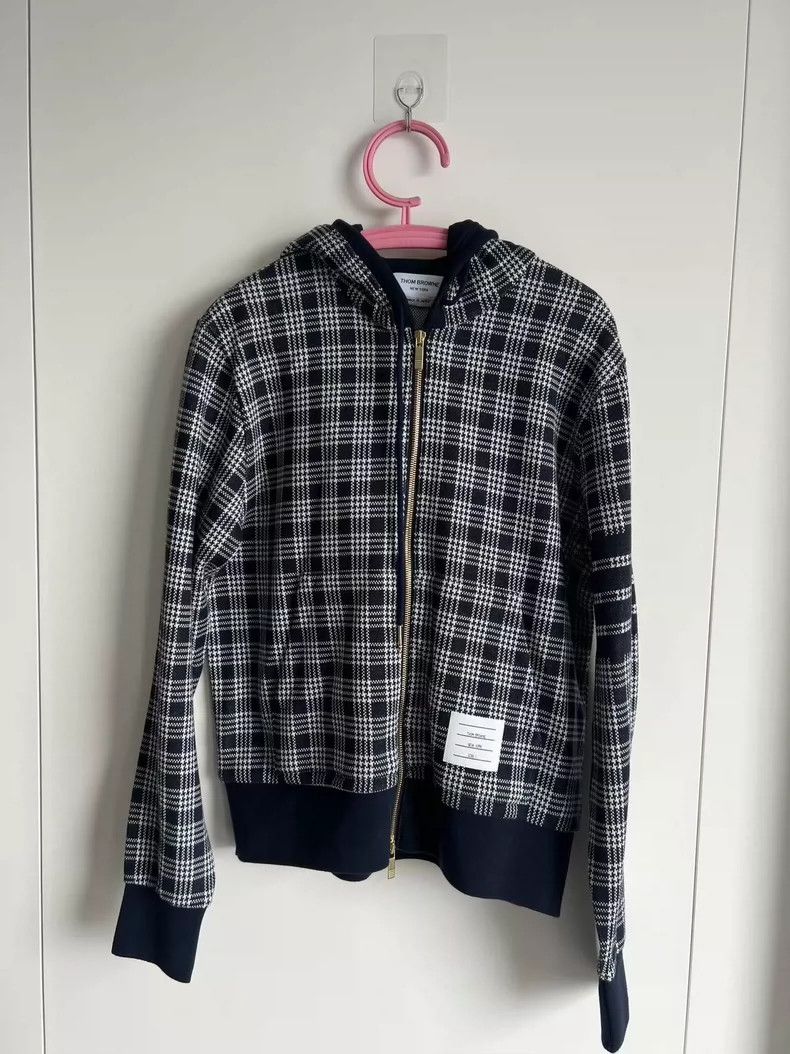 Thom Browne Thom browne Pleid jacquard zipper hooded sweatshirt jacket Size US S / EU 44-46 / 1 - 1 Thumbnail