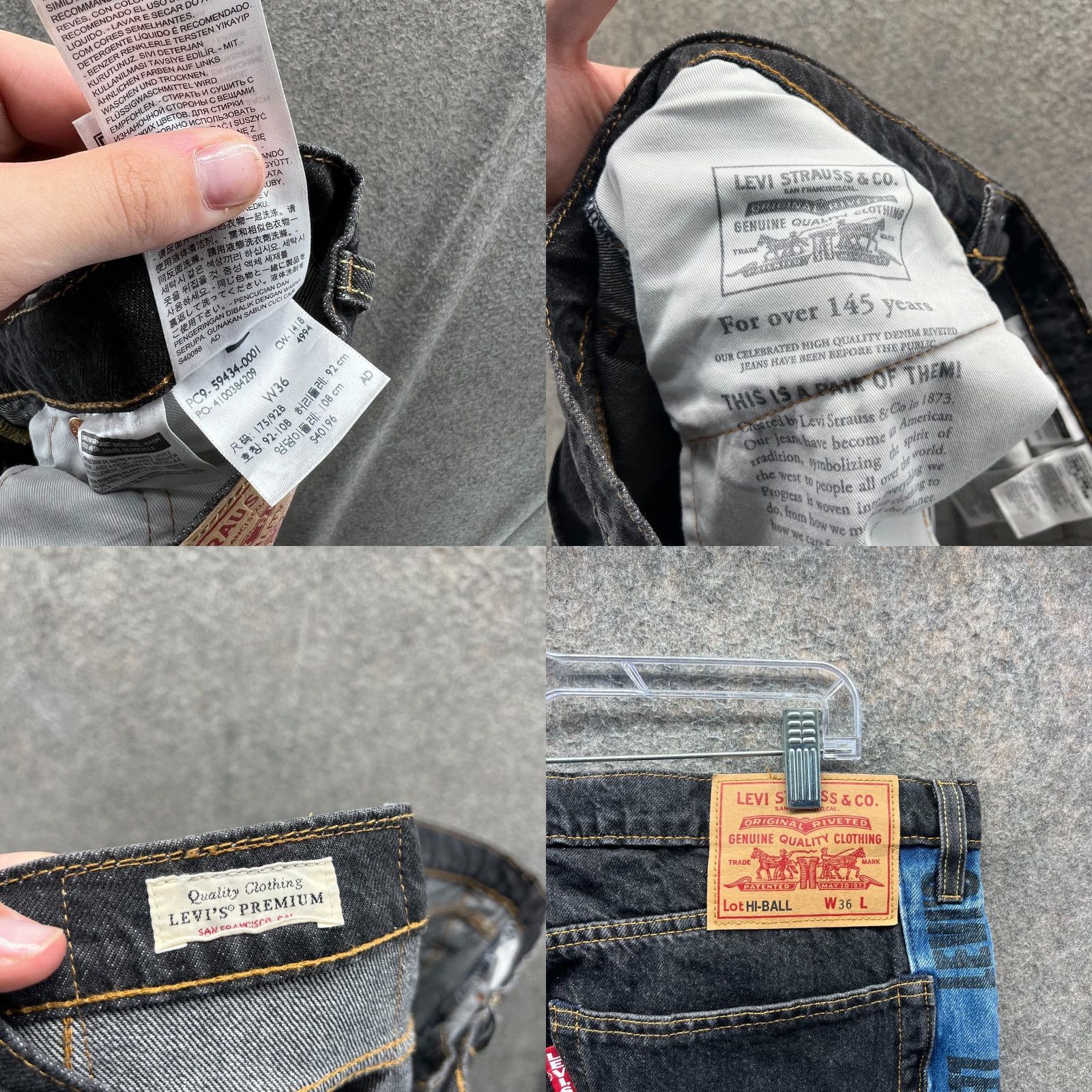 Levi's VINTAGE Levi’s Jeans Mens 36 Denim Straight 5-Pocket Blue Black Stripe Pattern Y2K Men Regular Size 36 Mens Size US 36 / EU 52 - 8 Thumbnail