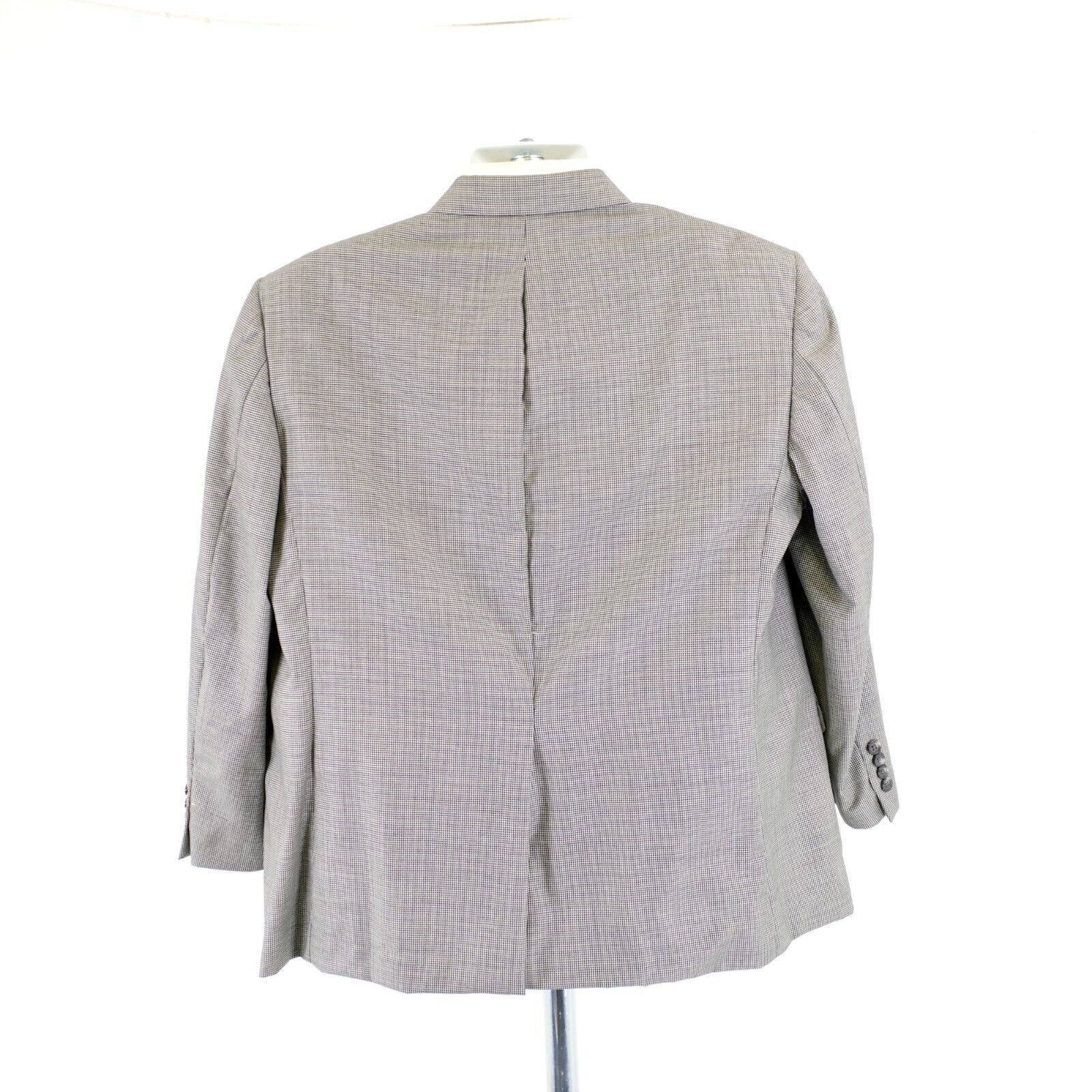 Hickey Freeman Hickey Freeman 44S Loro Piana Tasmanian Super 130s Wool Gray Size 44S - 6 Thumbnail