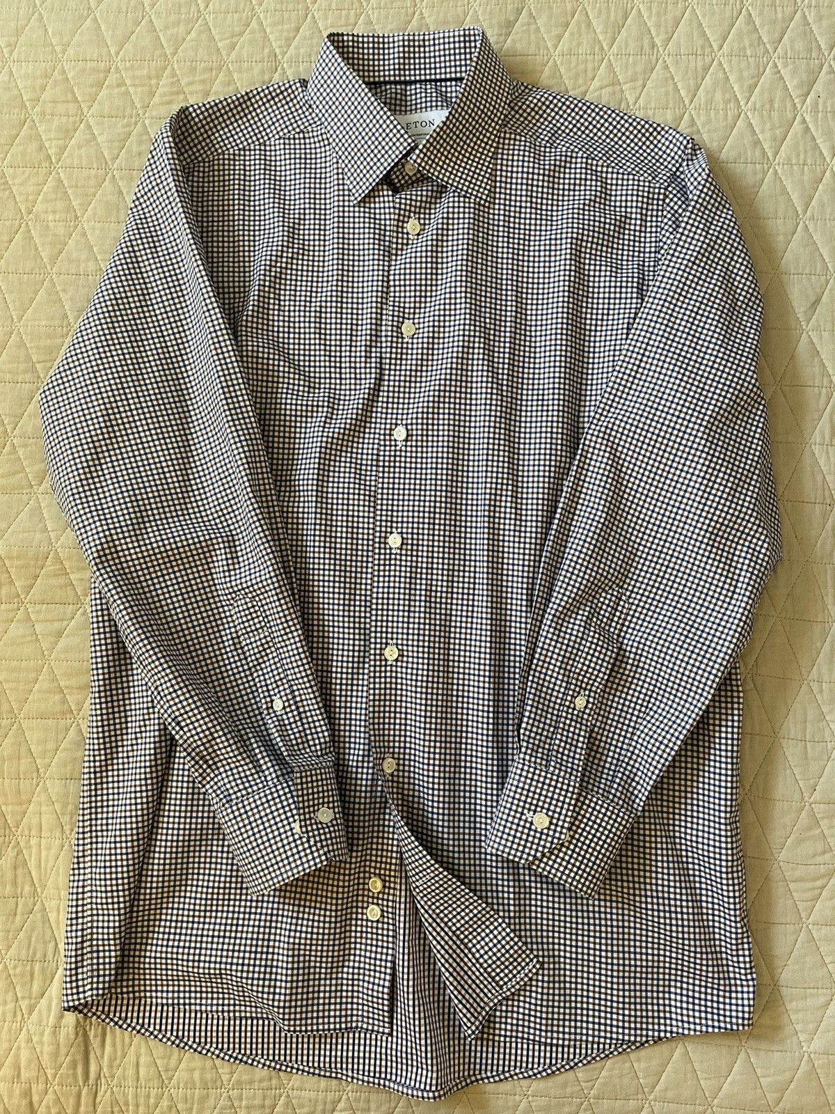 Eton Check Print Shirt Size US L / EU 52-54 / 3 - 2 Thumbnail
