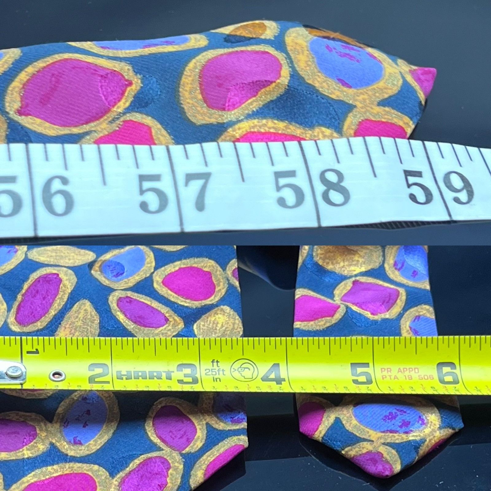 Brioni Vtg BRIONI Mens Silk Dress Tie Made In Italy Watercolor Polk Size ONE SIZE - 4 Thumbnail