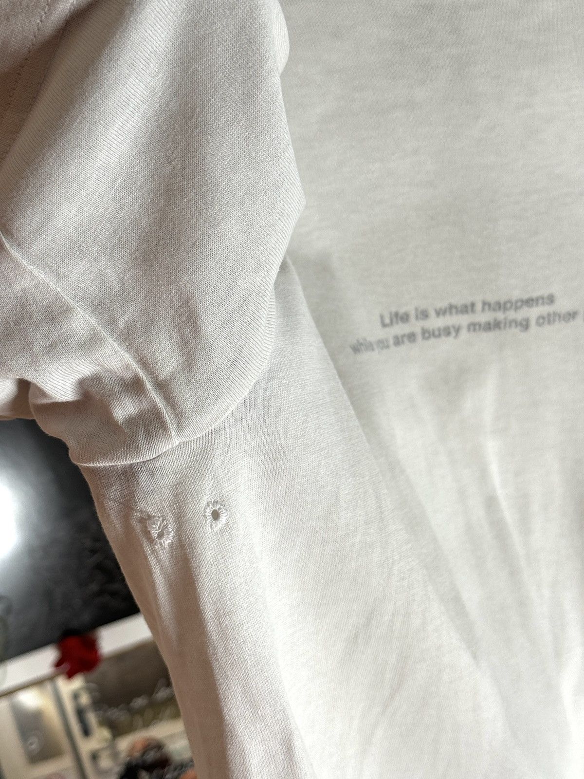 Number (N)ine SS08 "Birds" John Lennon Poem/Quote T-shirt Size US M / EU 48-50 / 2 - 7 Thumbnail
