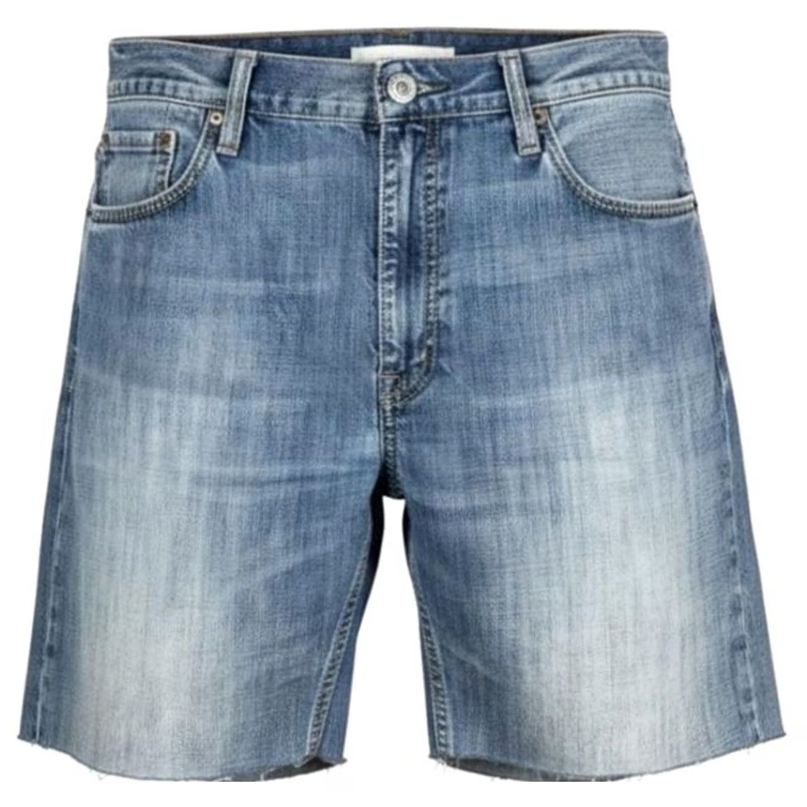 CO Levi Strauss & Co Denim Jean Bermuda Shorts Mens 38 Blue Cutoff Raw Hem 5-Pocket Zipper Button Denim Cotton Shorts Size US 38 / EU 54 - 4 Thumbnail