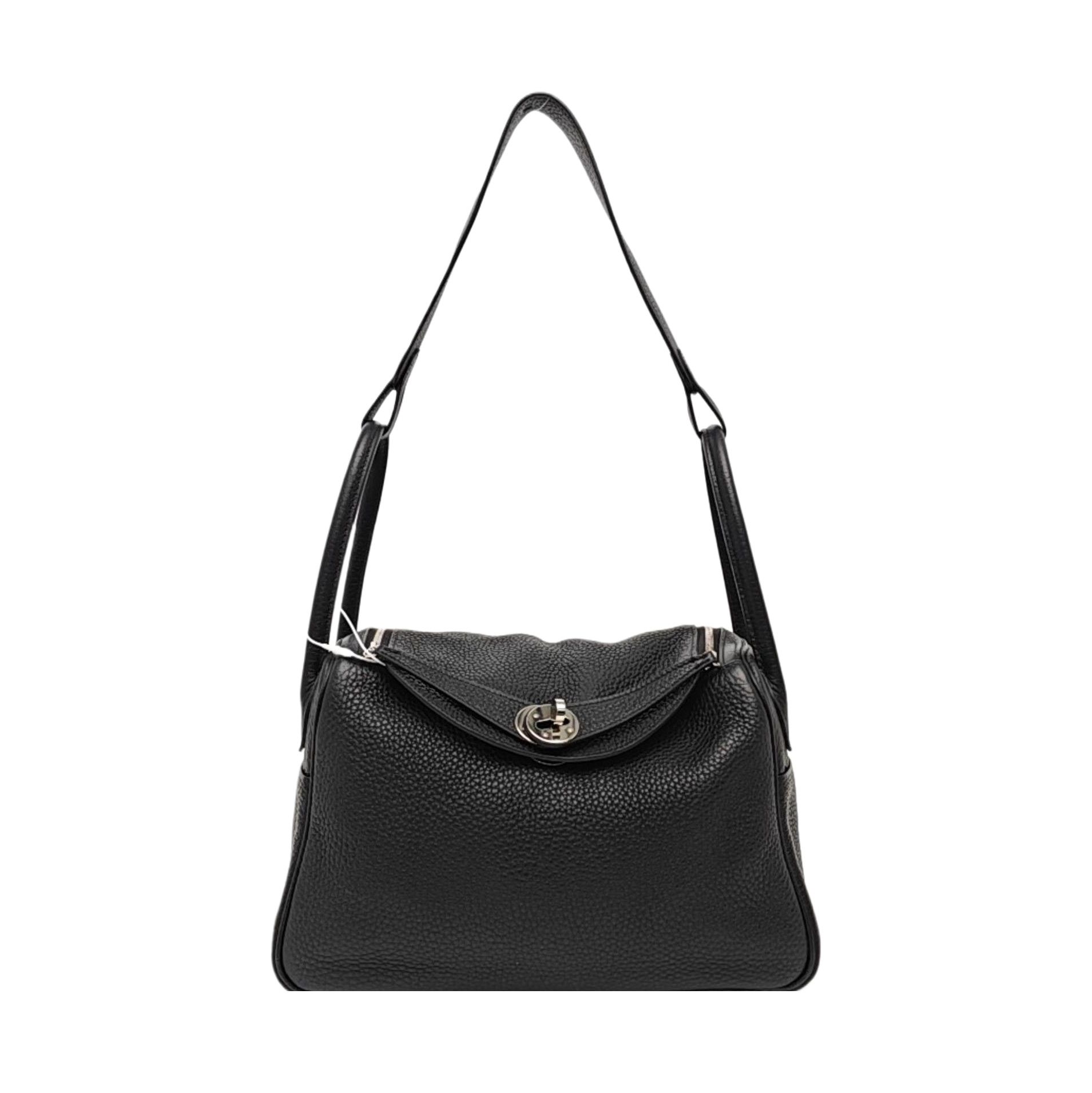 Hermes Hermès Lindy 26 Black Clemence Leather Bag Size ONE SIZE - 1 Thumbnail