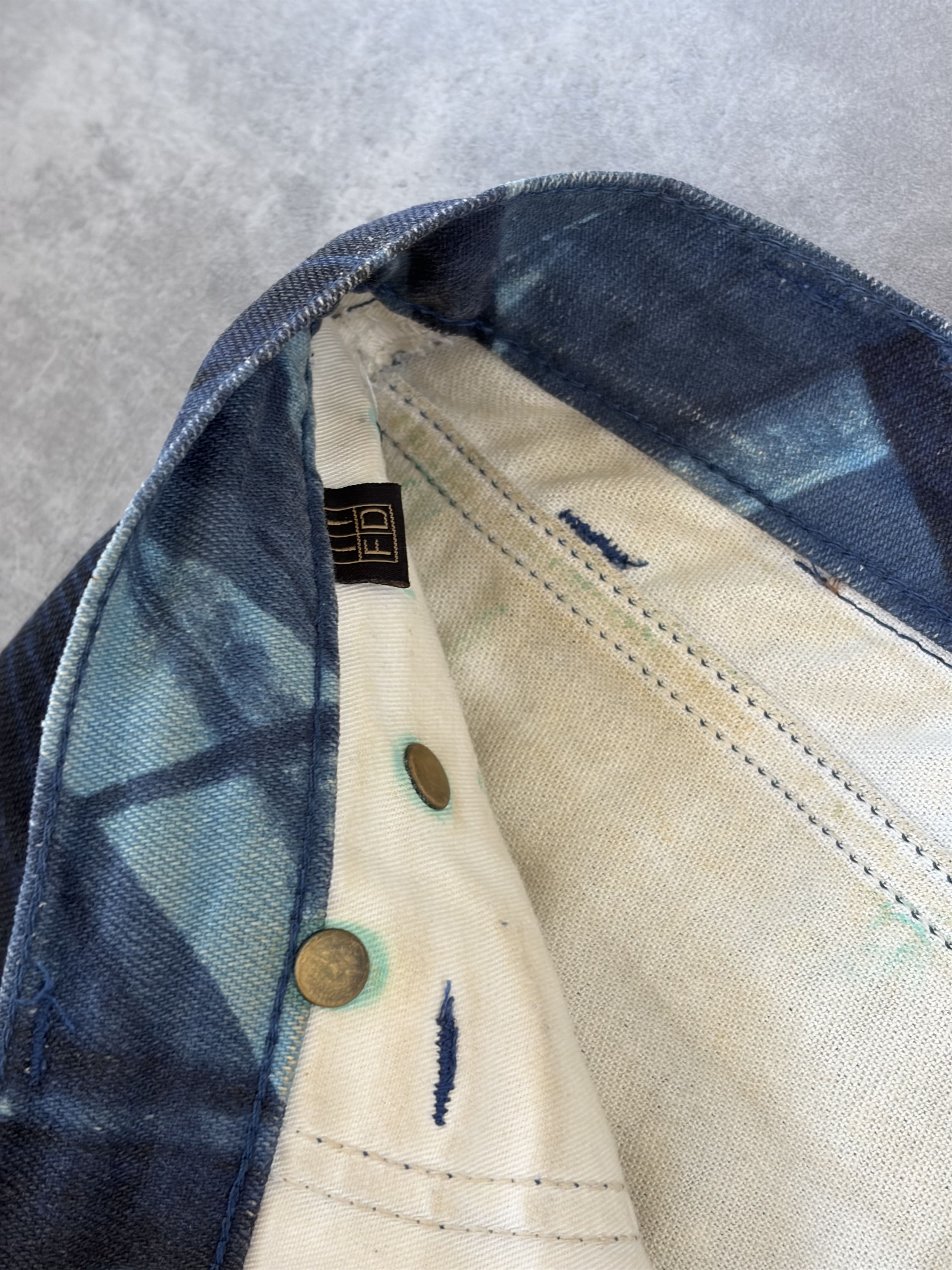 Roberto Cavalli Roberto Cavalli Jeans Cropped Print Denim Blue Navy 90s Size 30" / US 8 / IT 44 - 5 Thumbnail