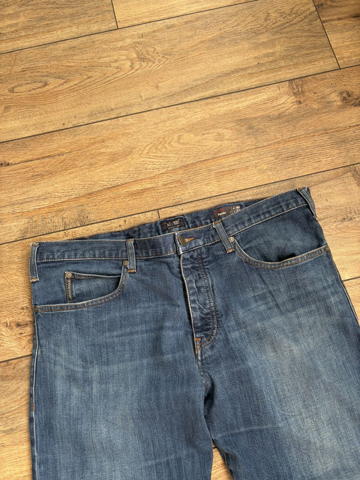 Armani Armani Metal Small Logo Jeans Size US 38 / EU 54 - 2 Thumbnail