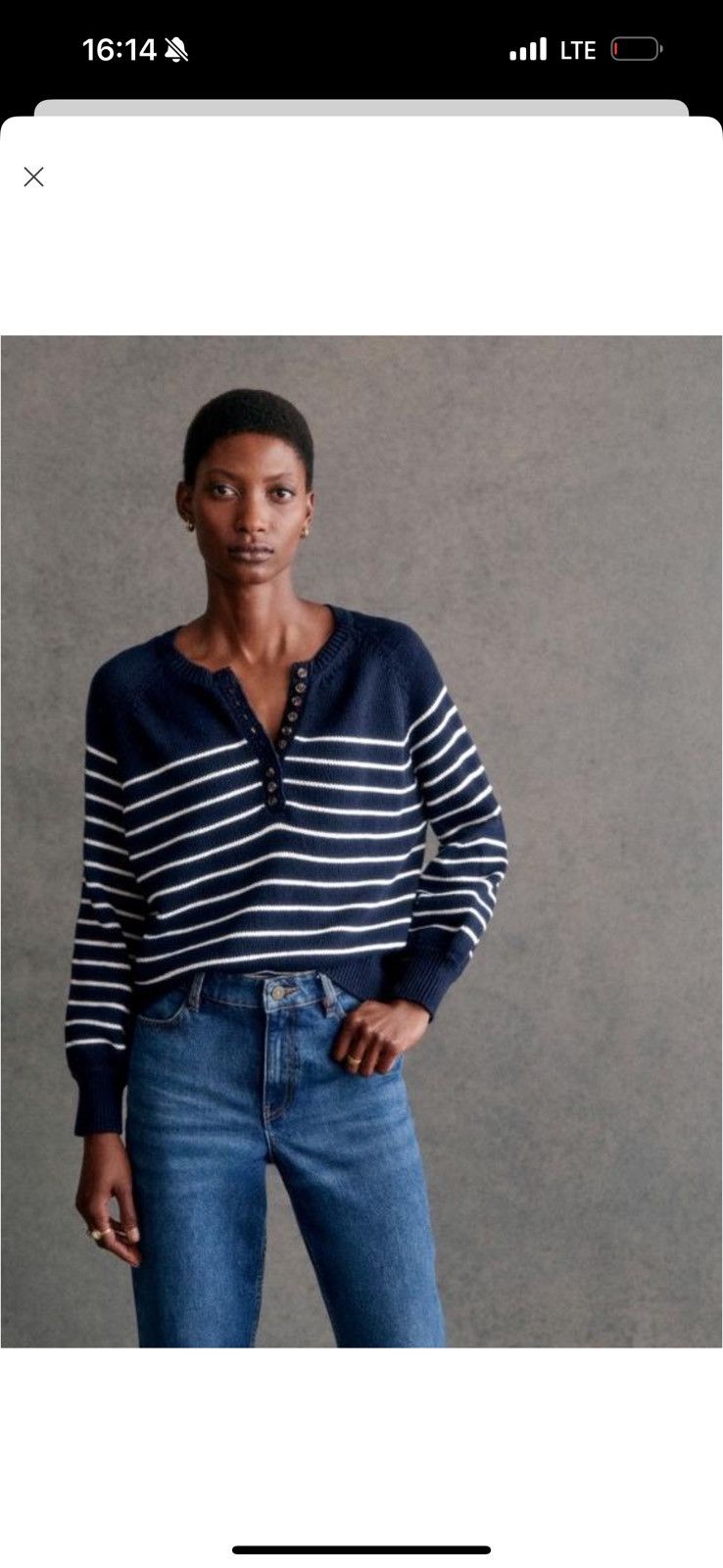 Designer × Sezane Sezane Paris oldmoney style striped sweater Size L / US 10 / IT 46 - 4 Thumbnail