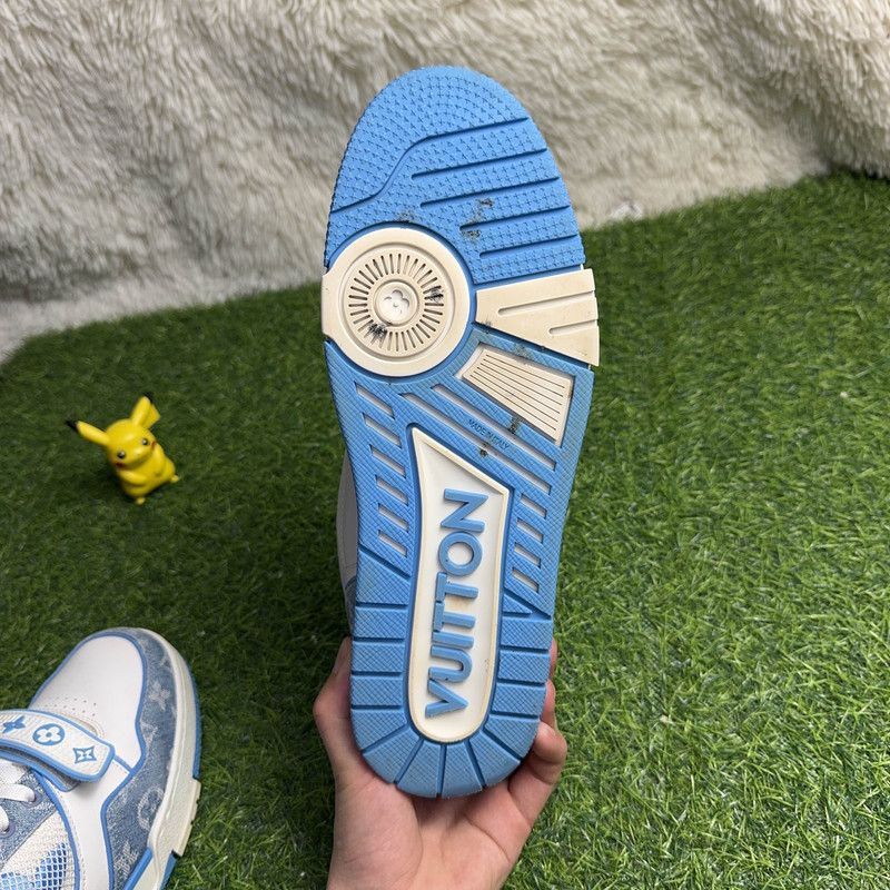 Louis Vuitton Louis Vuitton Trainer Blue and White Fashion Sneakers -2508 Size US 8.5 / EU 41-42 - 5 Thumbnail