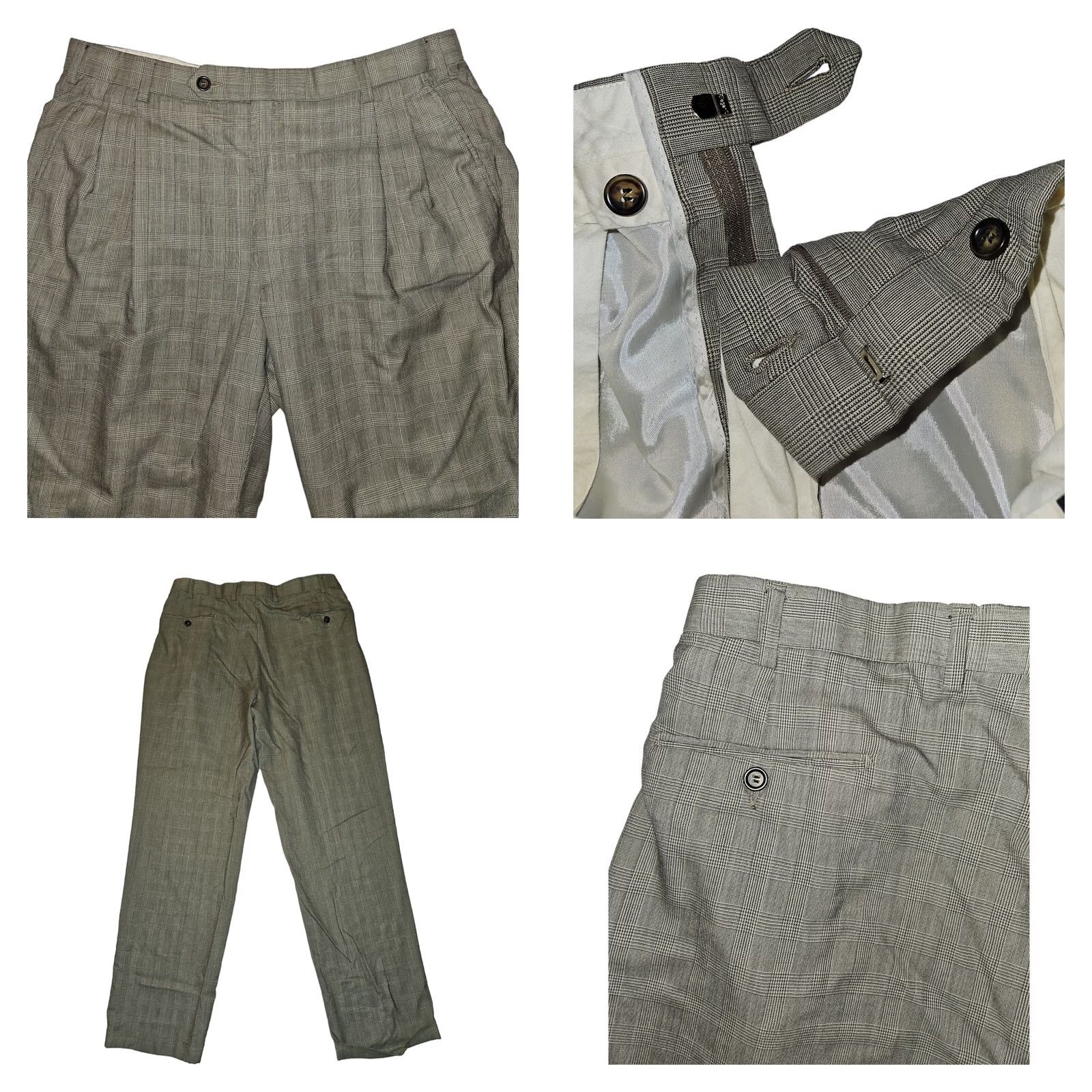 Brooks Brothers Brooks Brothers Wool Pants 36 Men Dress Pants Gray Check Italy Wool Regular 32 In Inseam Slim? No, keep as per data. Size US 36 / EU 52 - 8 Thumbnail