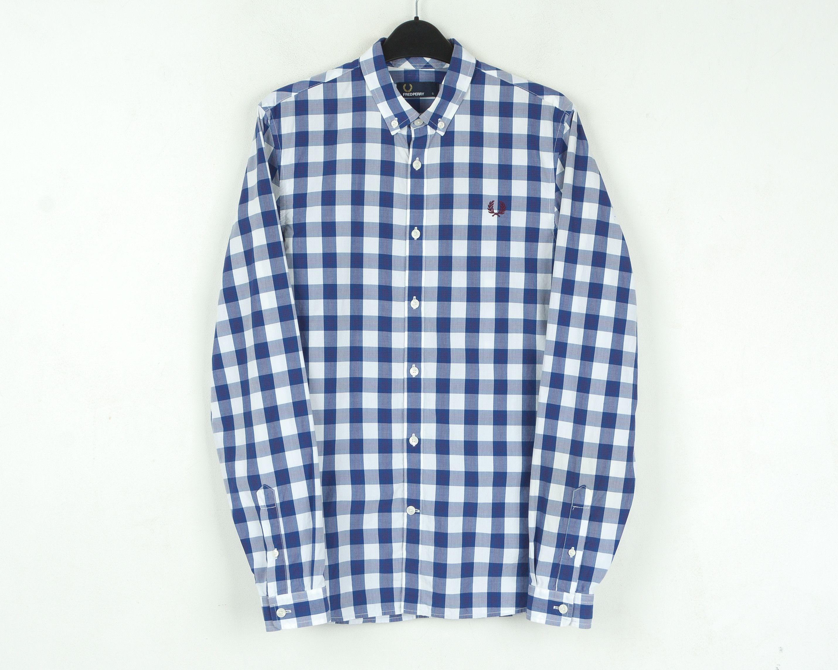 Fred Perry Men's Shirt S Long Sleeved Check Button up Cotton Size US S / EU 44-46 / 1 - 1 Thumbnail