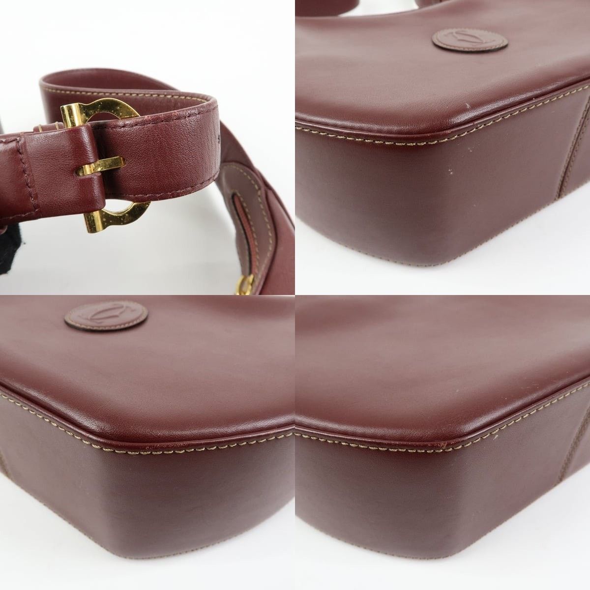 Cartier Must de Cartier Leather Shoulder Bag Burgundy Size ONE SIZE - 5 Thumbnail