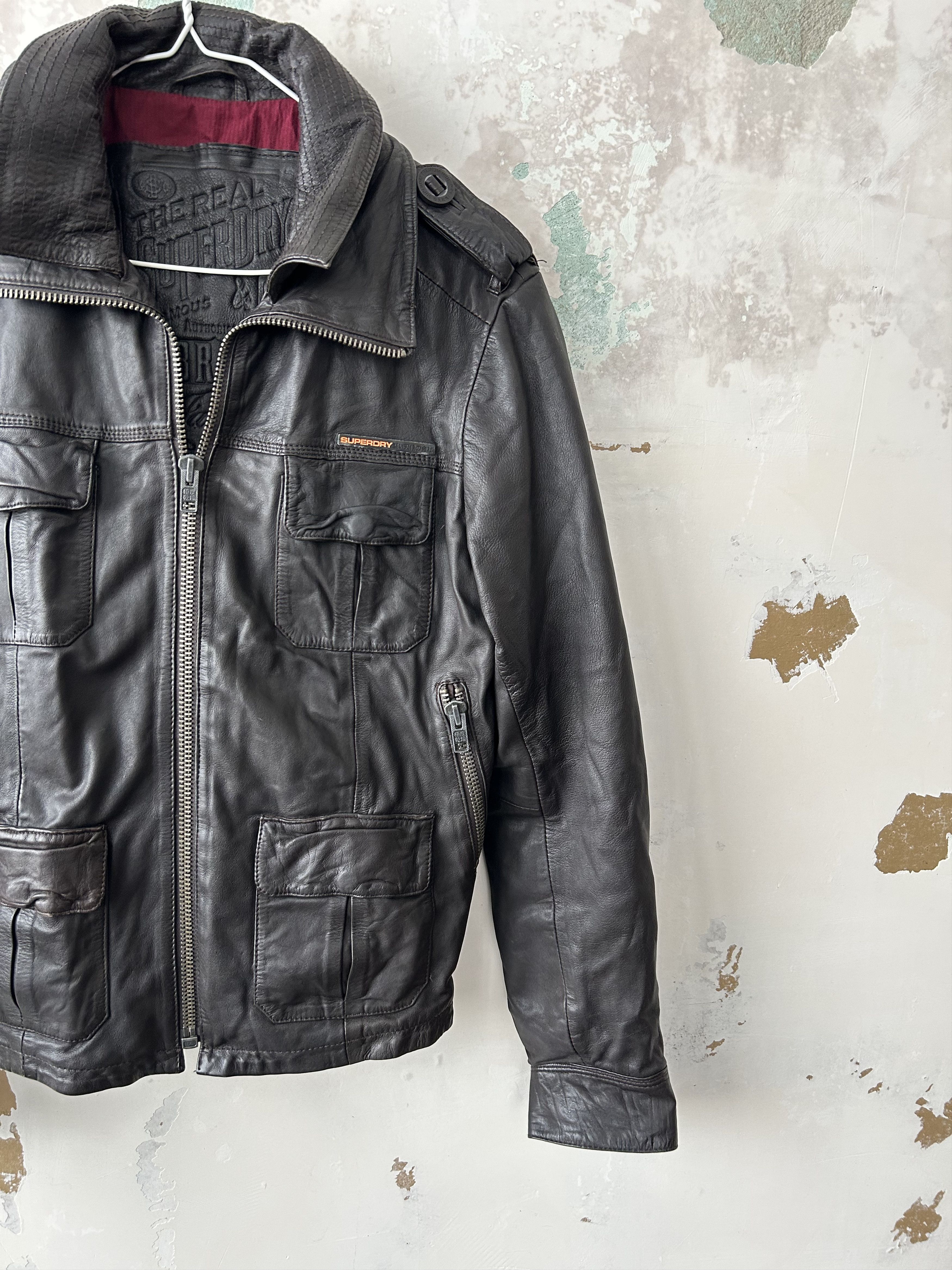 Superdry Superdry Vintage Leather Jacket Size M Size US M / EU 48-50 / 2 - 3 Thumbnail