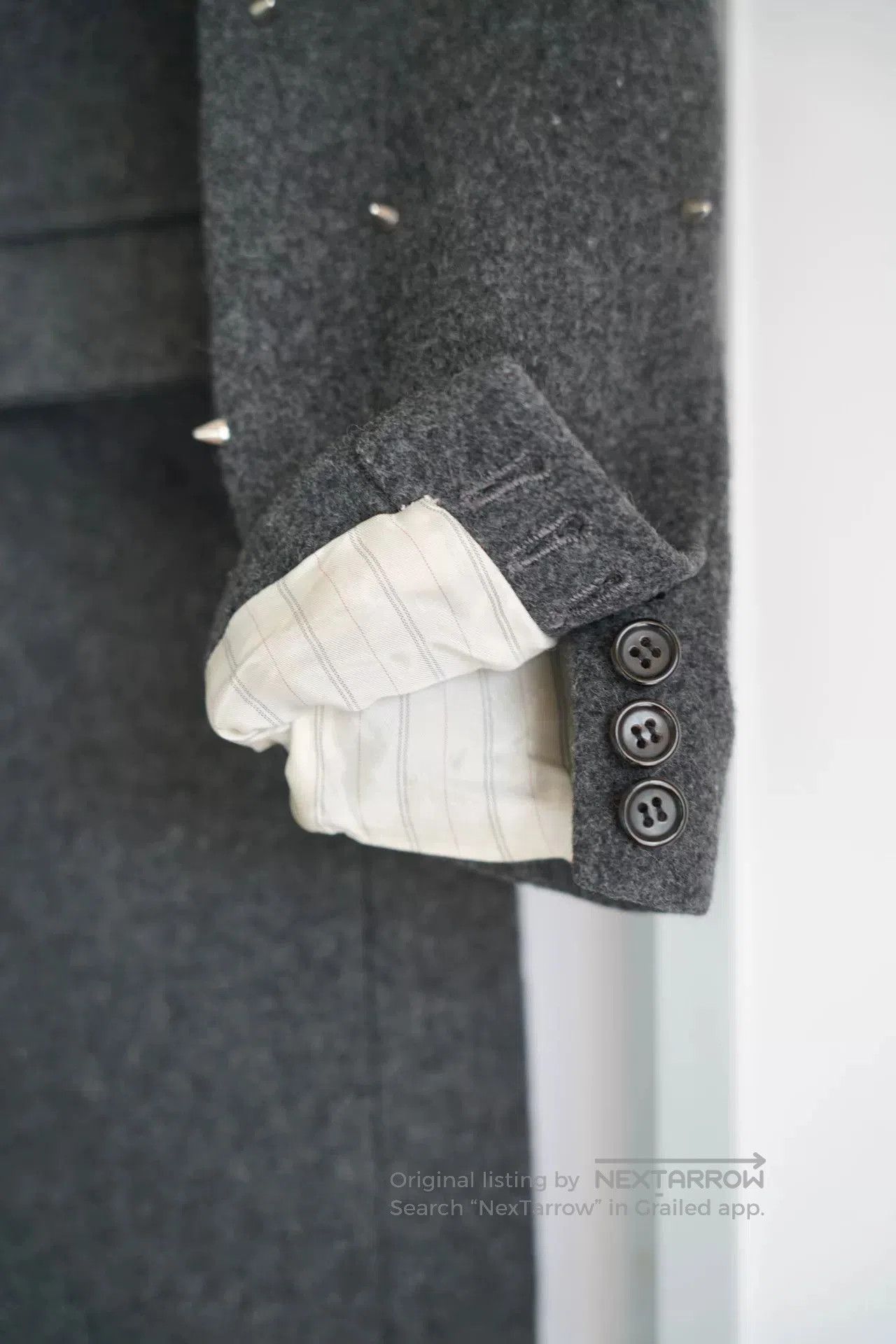 Sulvam gray wool coat with studs by Sulvam. Size US S / EU 44-46 / 1 - 5 Thumbnail