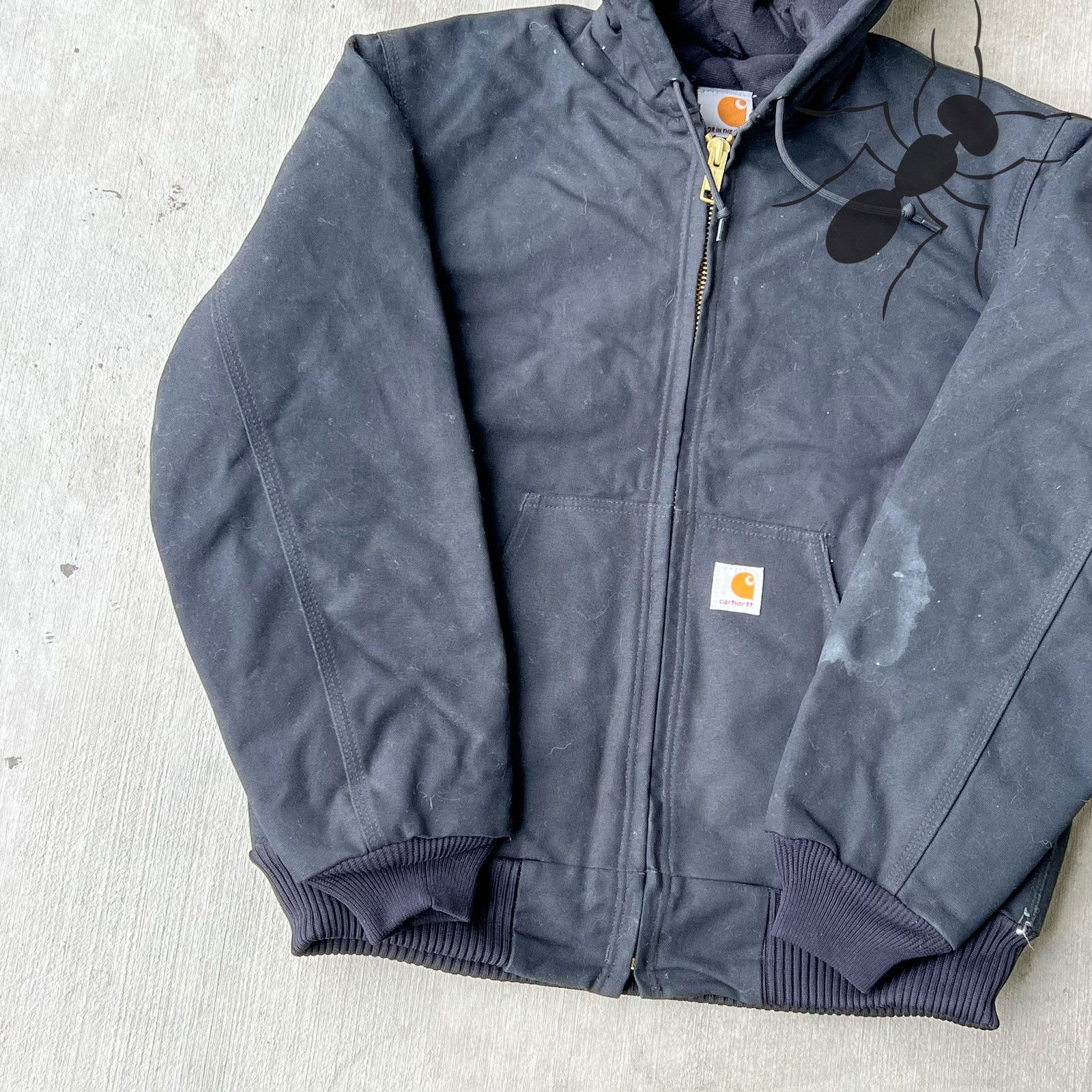 Carhartt × Vintage Carhartt J140 BLK black hooded work wear jacket Size US S / EU 44-46 / 1 - 3 Thumbnail
