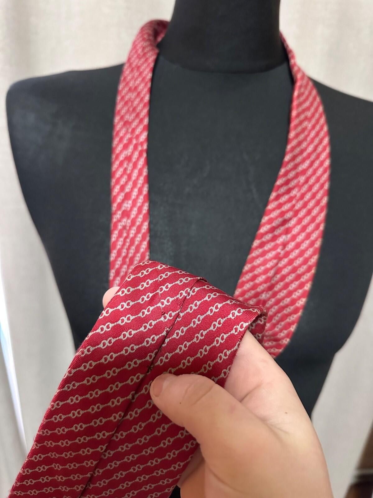Celine Vintage Celine Geometric Print Silk Tie Size ONE SIZE - 8 Thumbnail