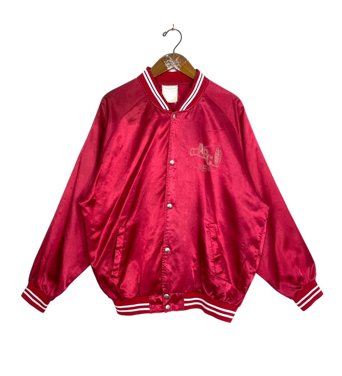 Atomic Vtg Atomic Banana Co Pittsburgh Satin Bomber Jacket Big Log Size US M / EU 48-50 / 2 - 3 Thumbnail