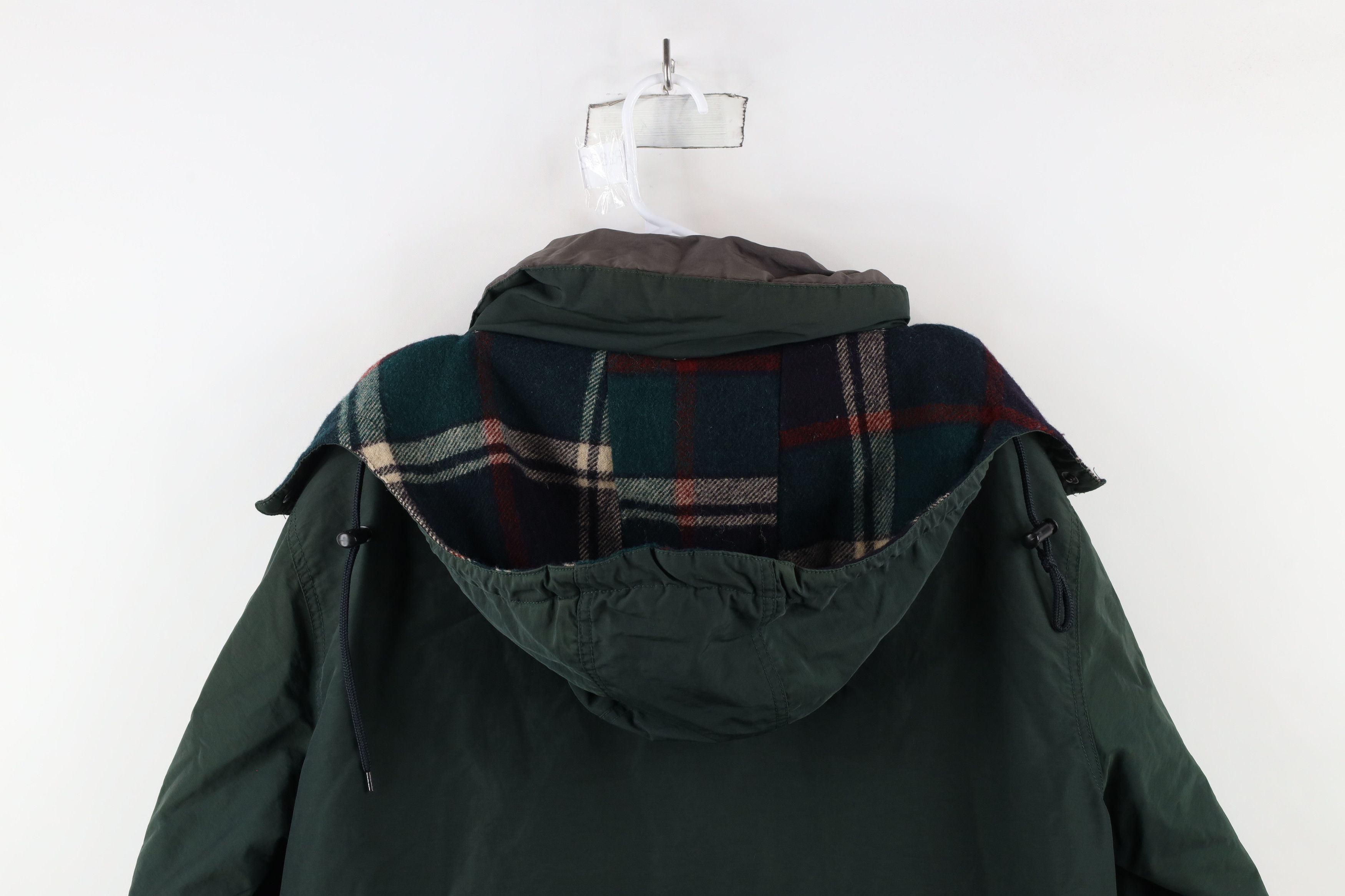 Vintage × Woolrich Woolen Mills Vintage 90s Woolrich Spell Out Wool Line Hooded Parka Jacket Size US L / EU 52-54 / 3 - 15 Thumbnail