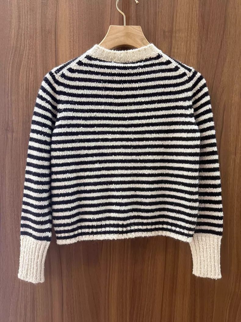 Dior Dior Black and white striped knitted cardigan coat Size XS / US 0-2 / IT 36-38 - 2 Thumbnail