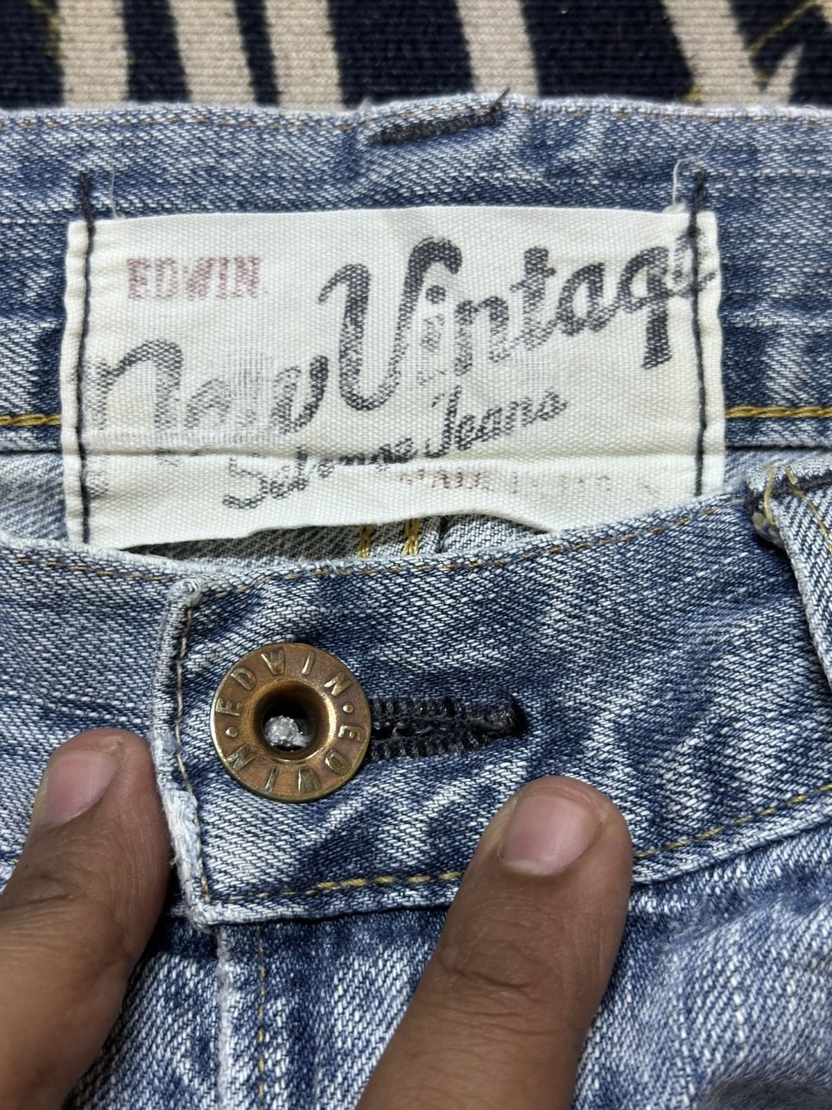Edwin Vintage Edwin 503V Selvedge Faded Distressed Denim Size US 36 / EU 52 - 10 Thumbnail