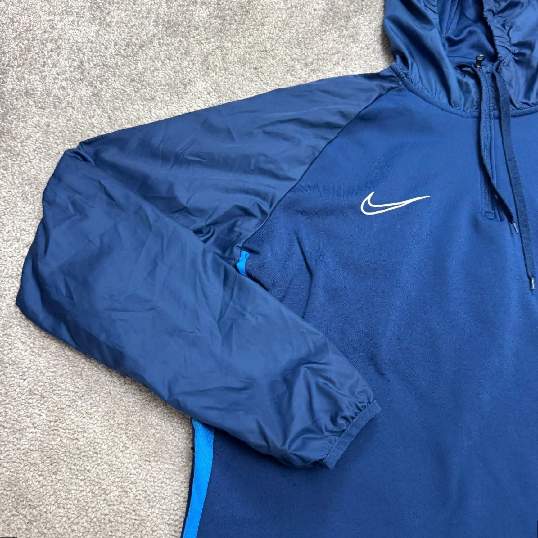 Nike Nike Dri-Fit Academy Hoodie Raglan Sleeve Pullover Mens Large Blue Football, Sports, Athleisure, Classic, Outdoor, Nike Dri-FIT Size L / US 10 / IT 46 - 5 Thumbnail