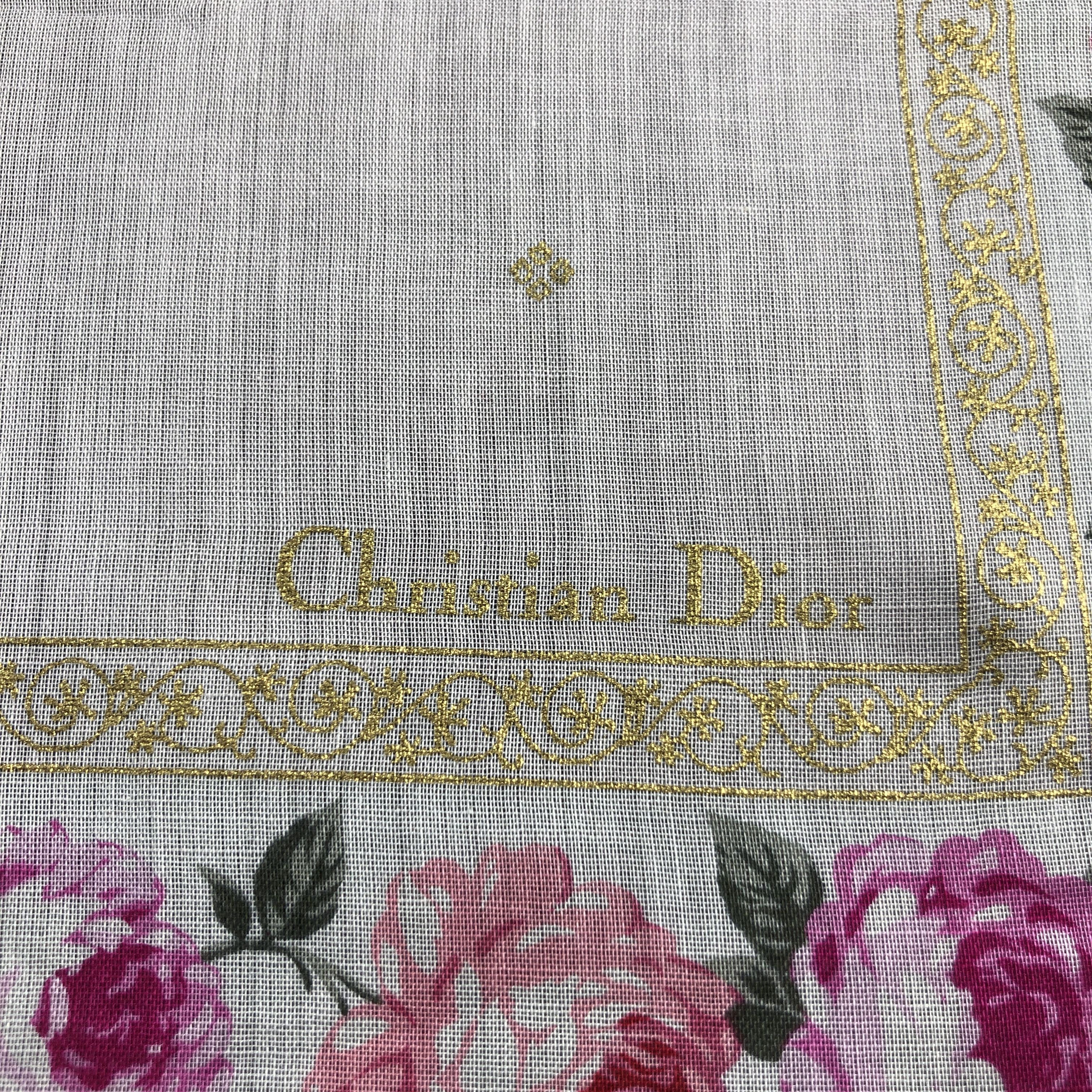 Christian Dior Monsieur Christian Dior Handkerchief Neckerchief Bandana H2668 Size ONE SIZE - 4 Thumbnail