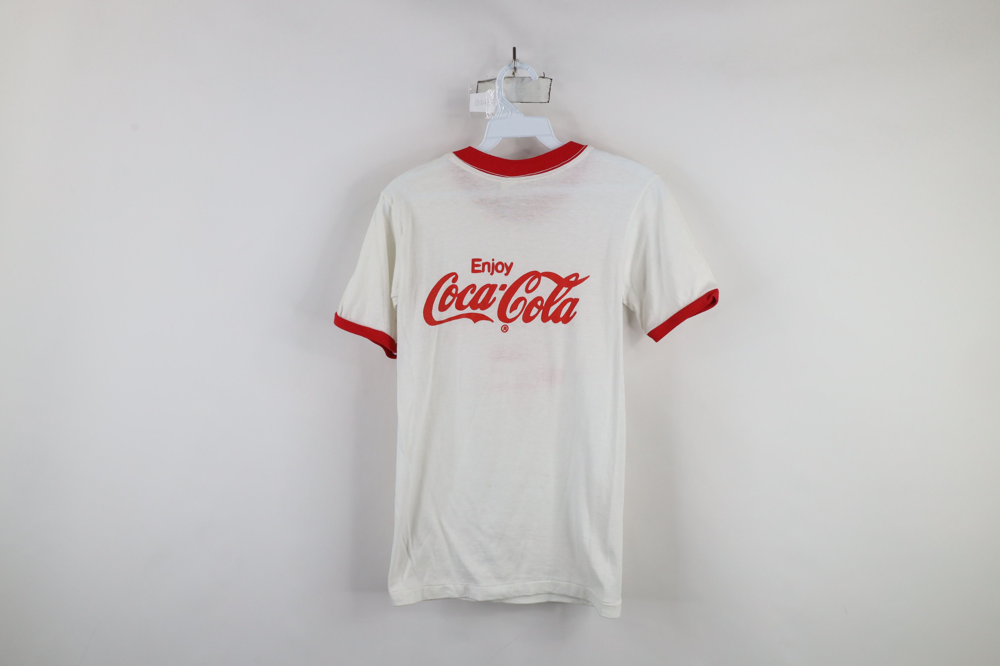 Vintage Vintage 80s Run Walk Short Sleeve Ringer T-Shirt USA Size S / US 4 / IT 40 - 9 Thumbnail