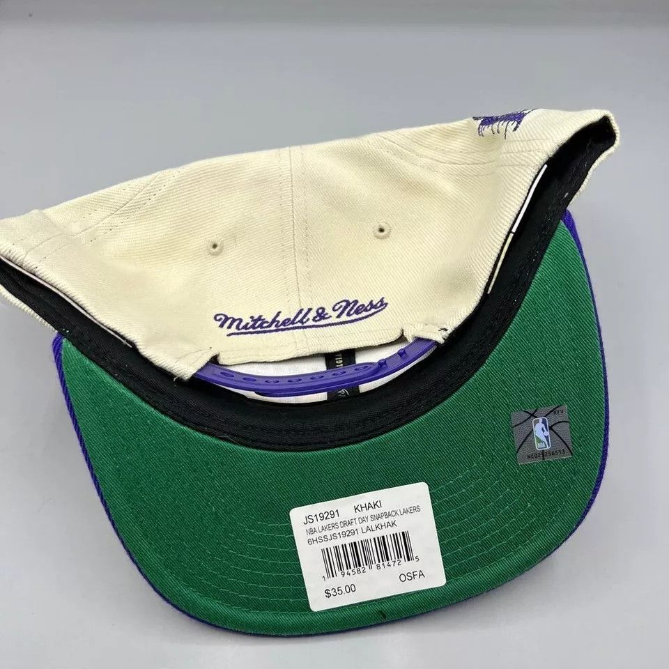 Mitchell & Ness Los Angeles LA Lakers Hat Men NBA Draft 1996 Shadow SnapBack Size ONE SIZE - 4 Thumbnail