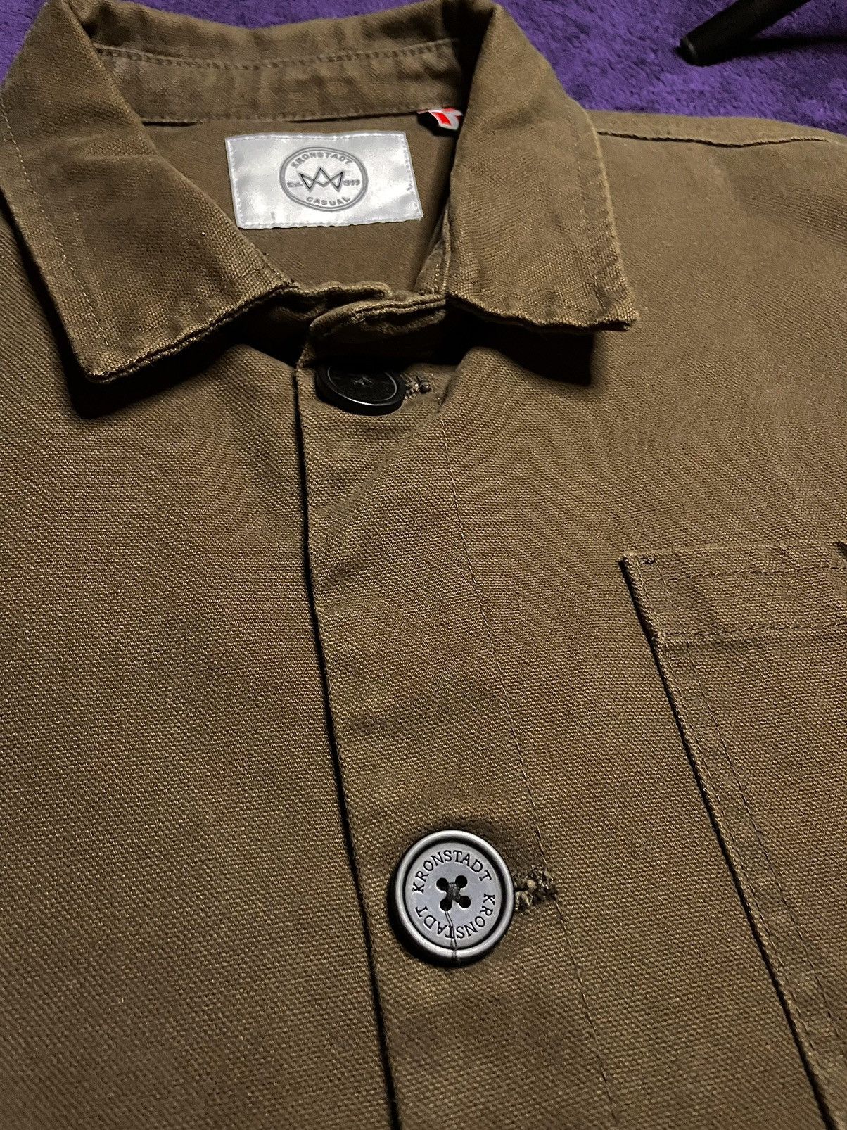 Vintage Vintage Kronstadt Casual denim shirt brown jacket Size US L / EU 52-54 / 3 - 6 Thumbnail