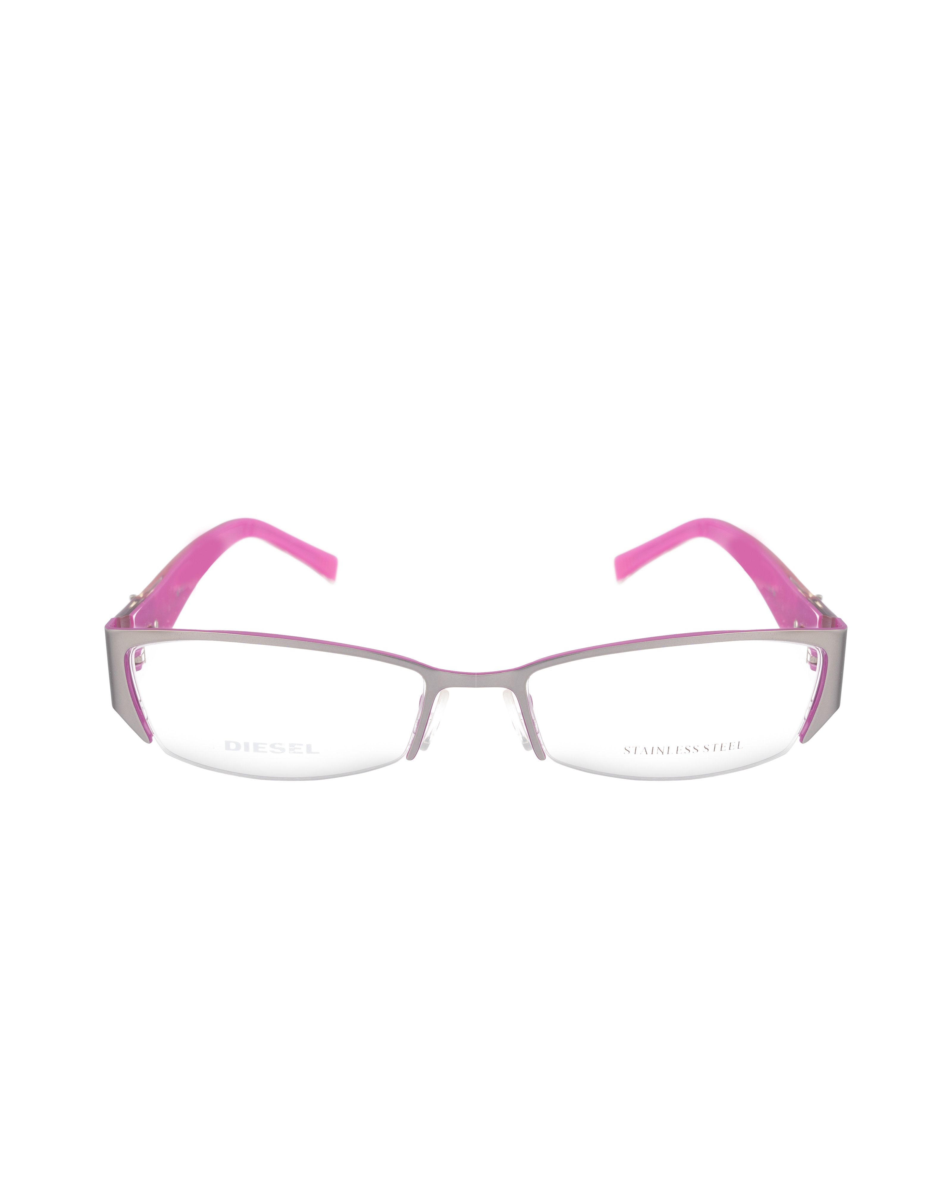 Diesel Diesel 00s Half Rim Metallic Pink Cat Eye Glasses Size ONE SIZE - 2 Thumbnail