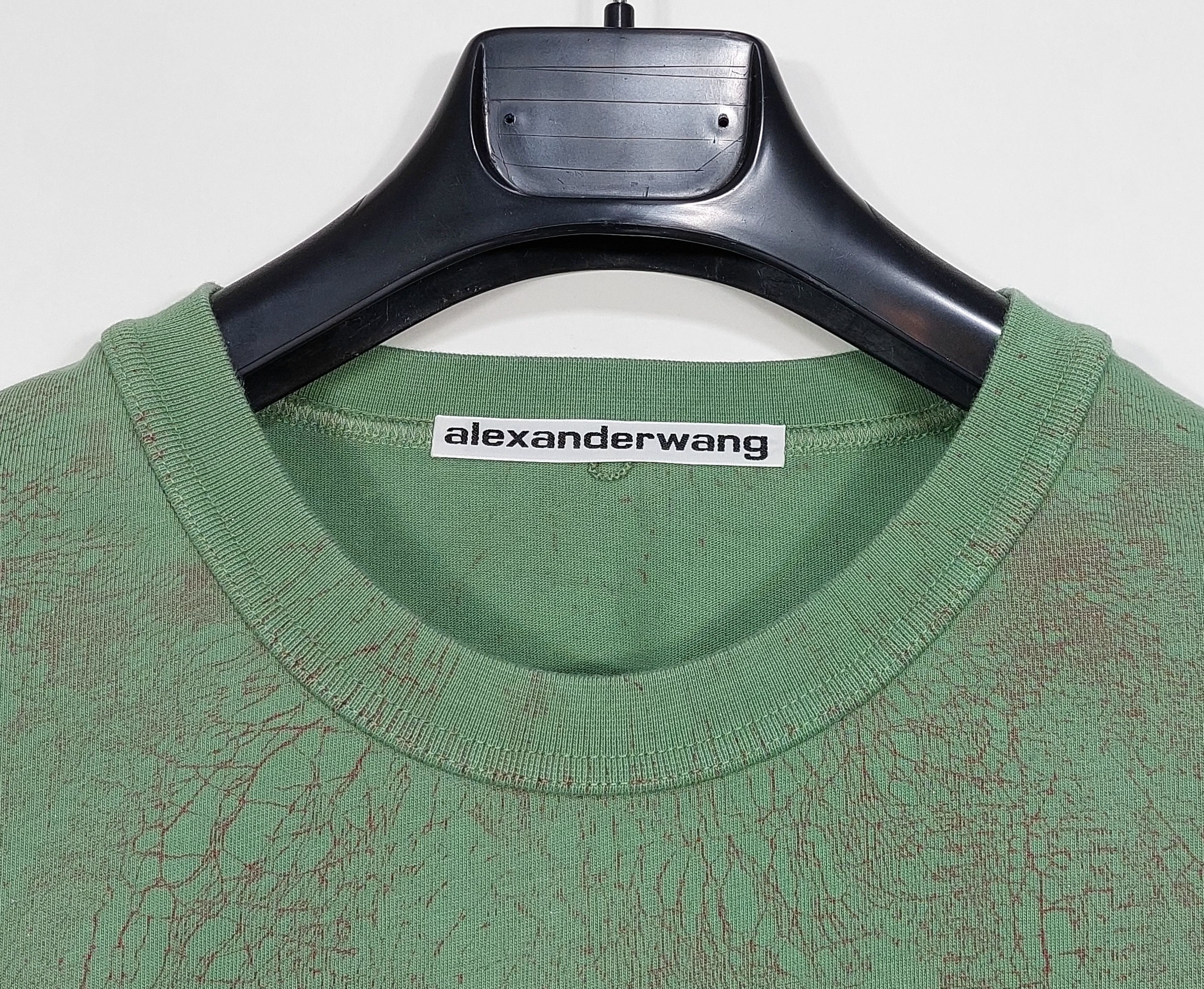 Alexander Wang embossed logo tshirt - kelly green XL Size US XL / EU 56 / 4 - 2 Thumbnail