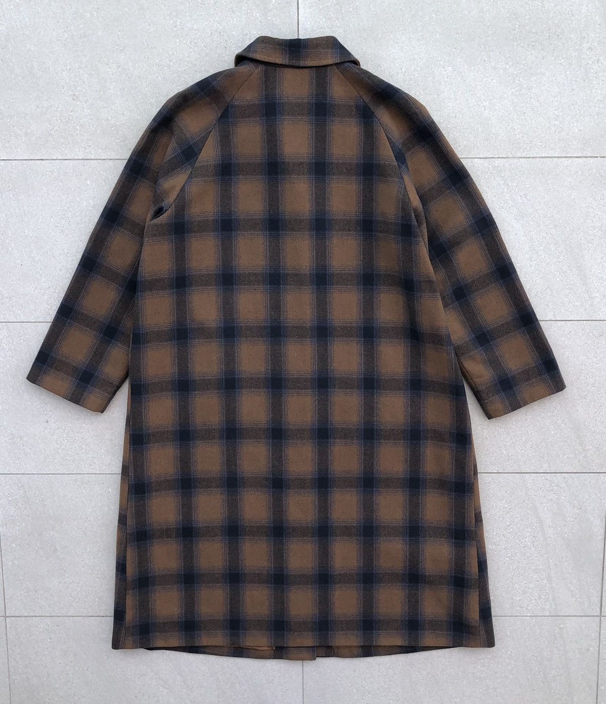 GU Japanese Brand GU Check Bal Collar Coat Winter Jacket Size US XL / EU 56 / 4 - 10 Thumbnail