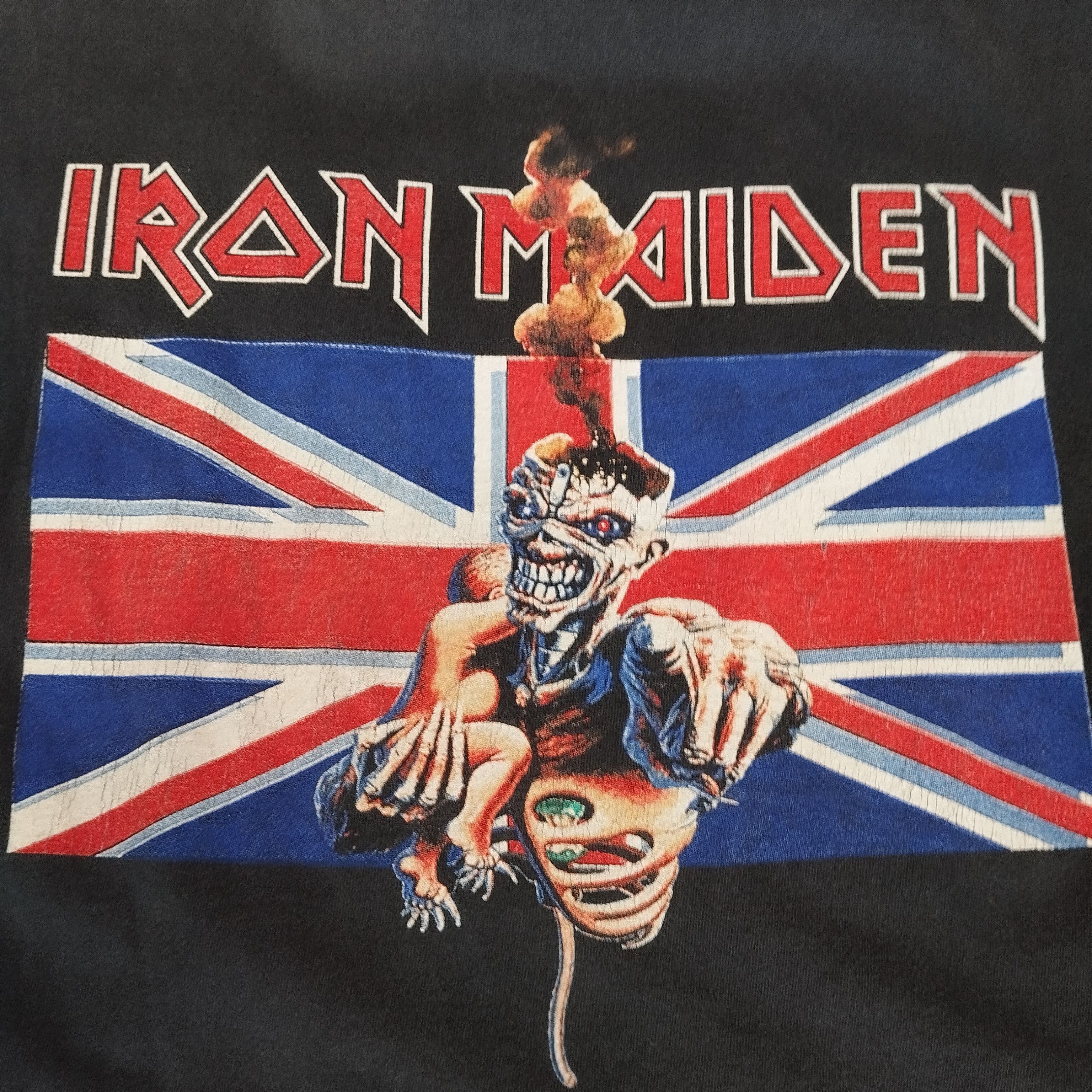 Band Tees Vintage Iron Maiden Eddie on Motorcycle Size US XL / EU 56 / 4 - 4 Thumbnail