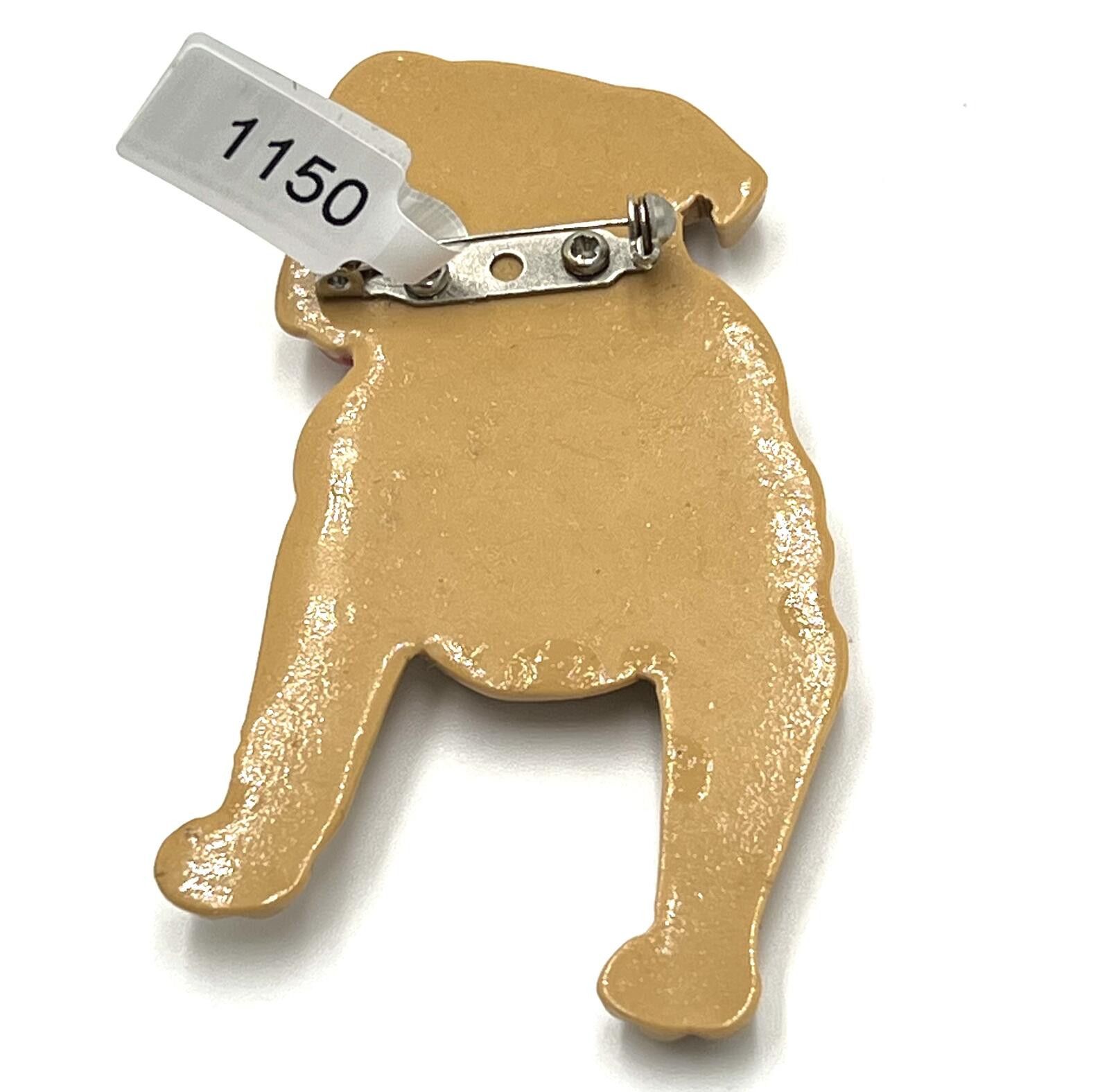 Other Vintage Brown and Red Lucite Bulldog Brooch & Pin Size ONE SIZE - 5 Thumbnail