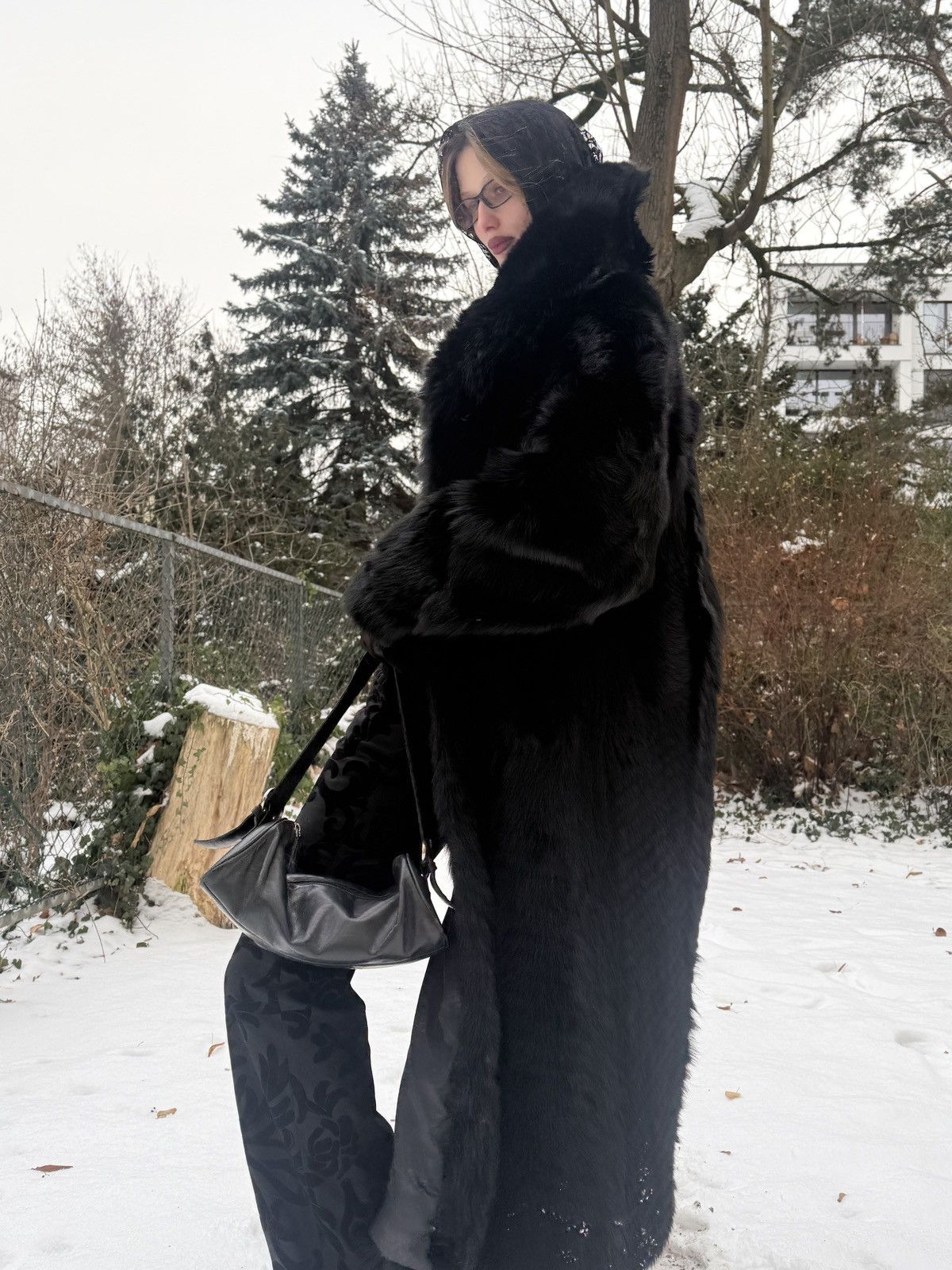 Other Long Vintage fur coat with a large collar Size XL / US 12-14 / IT 48-50 - 3 Thumbnail