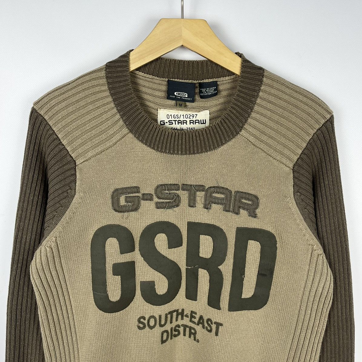 G-Star Vintage G Star Raw avant garde ribbed big logo sweater 90’s Size US M / EU 48-50 / 2 - 3 Thumbnail