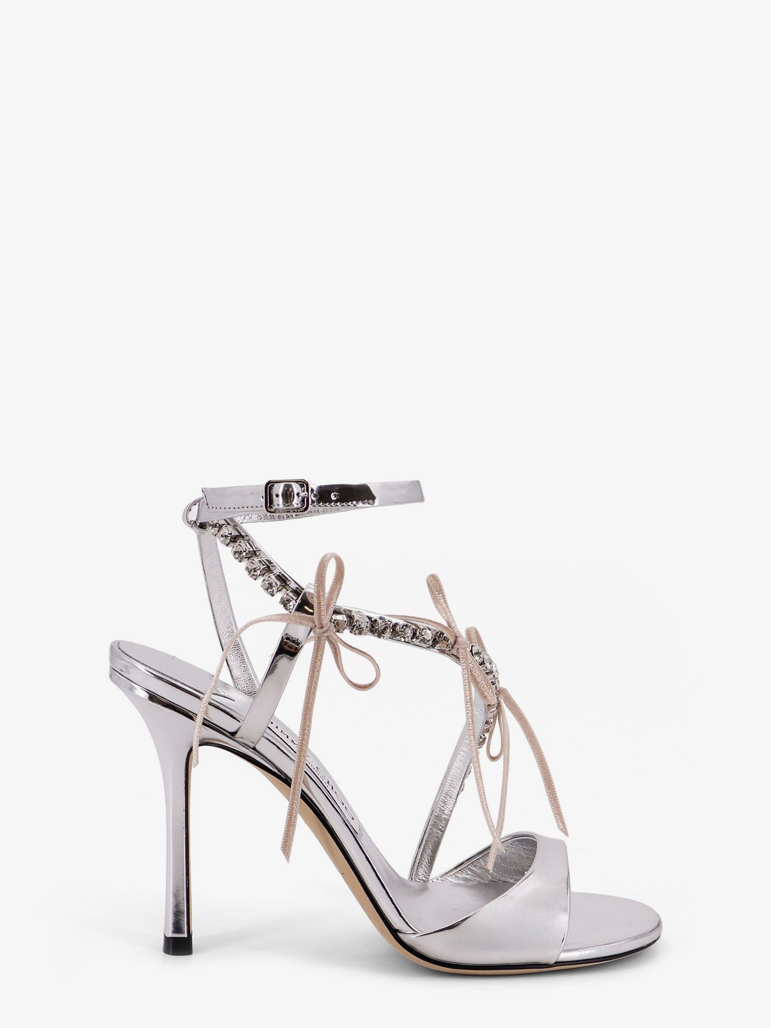 Jimmy Choo Lula Leather Sandals With Rhinestone Detail Size US 6 / IT 36 - 1 Thumbnail