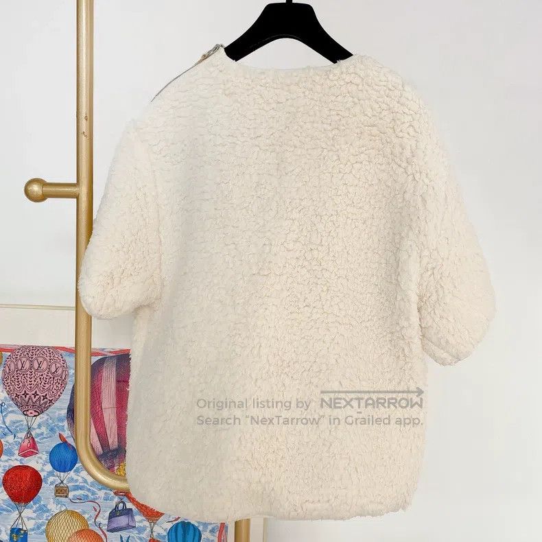 Jil Sander Jil Sander Faux Fur Short Sleeve Top Size S / US 4 / IT 40 - 2 Thumbnail