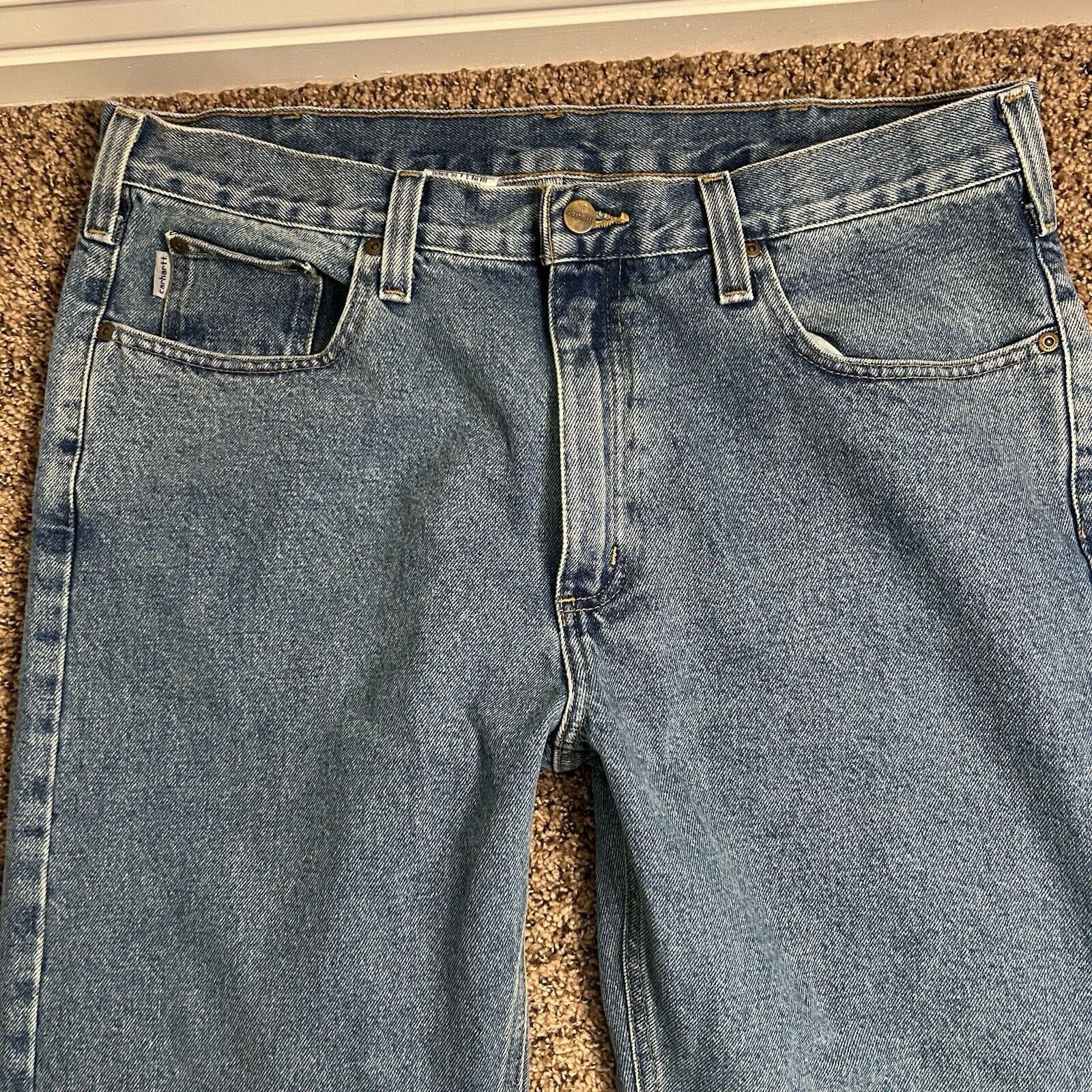 Carhartt Carhartt B480 LVB Medium Wash Traditional Fit Jeans Sz 38x32 Size US 38 / EU 54 - 3 Thumbnail