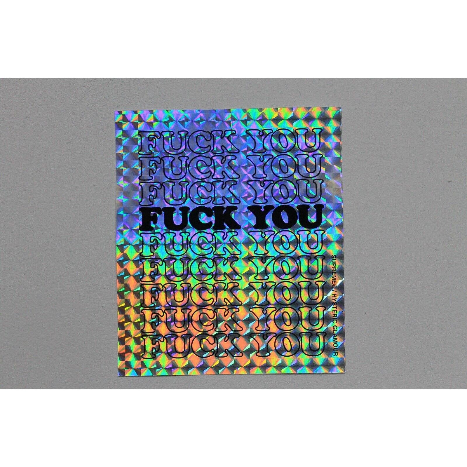 Supreme Supreme Hysteric Glamour F You Sticker Silver Holographic 17 Size ONE SIZE - 1 Thumbnail